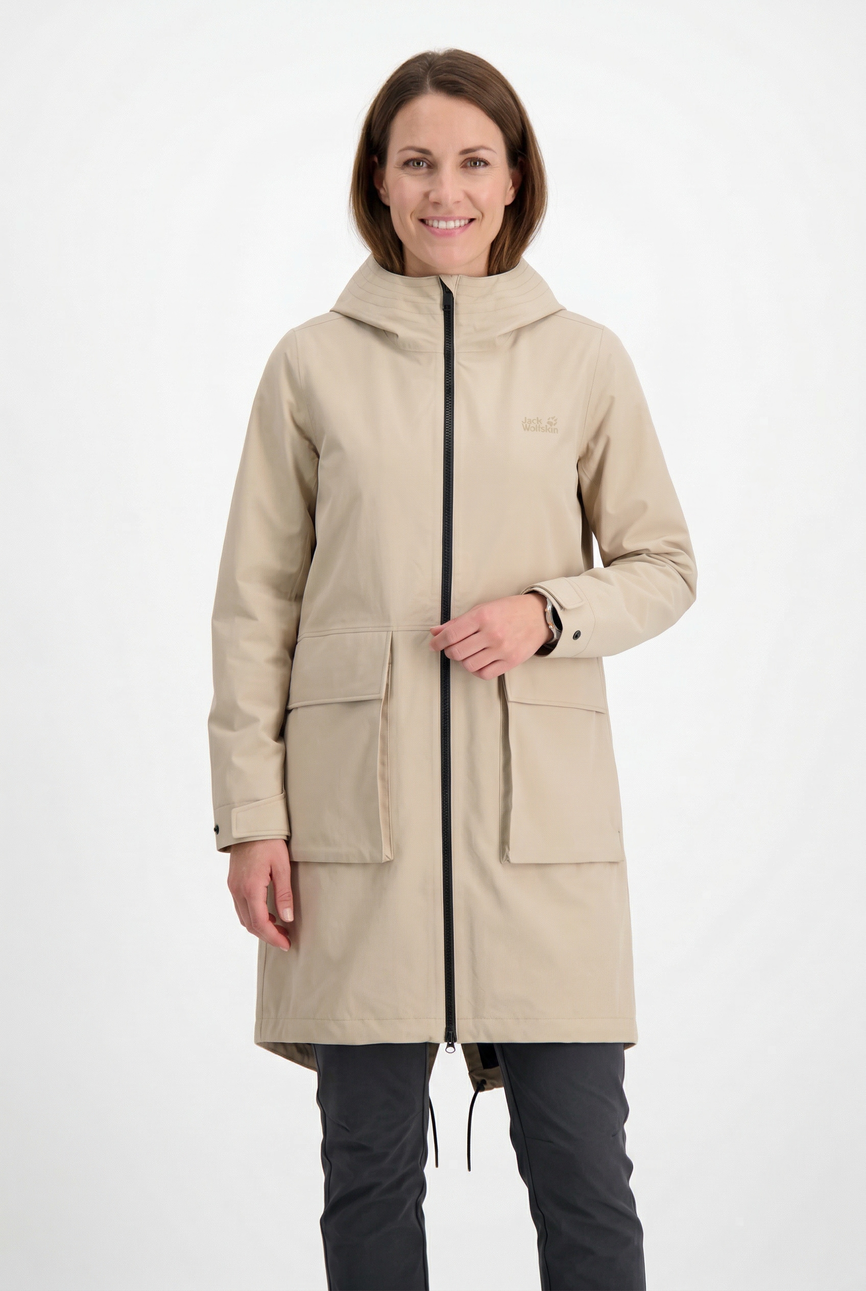 Image of Jack Wolfskin Funktionsmantel "NABUR 2L COAT W" Wasserdicht, atmungsaktiv, Übergangsjacke