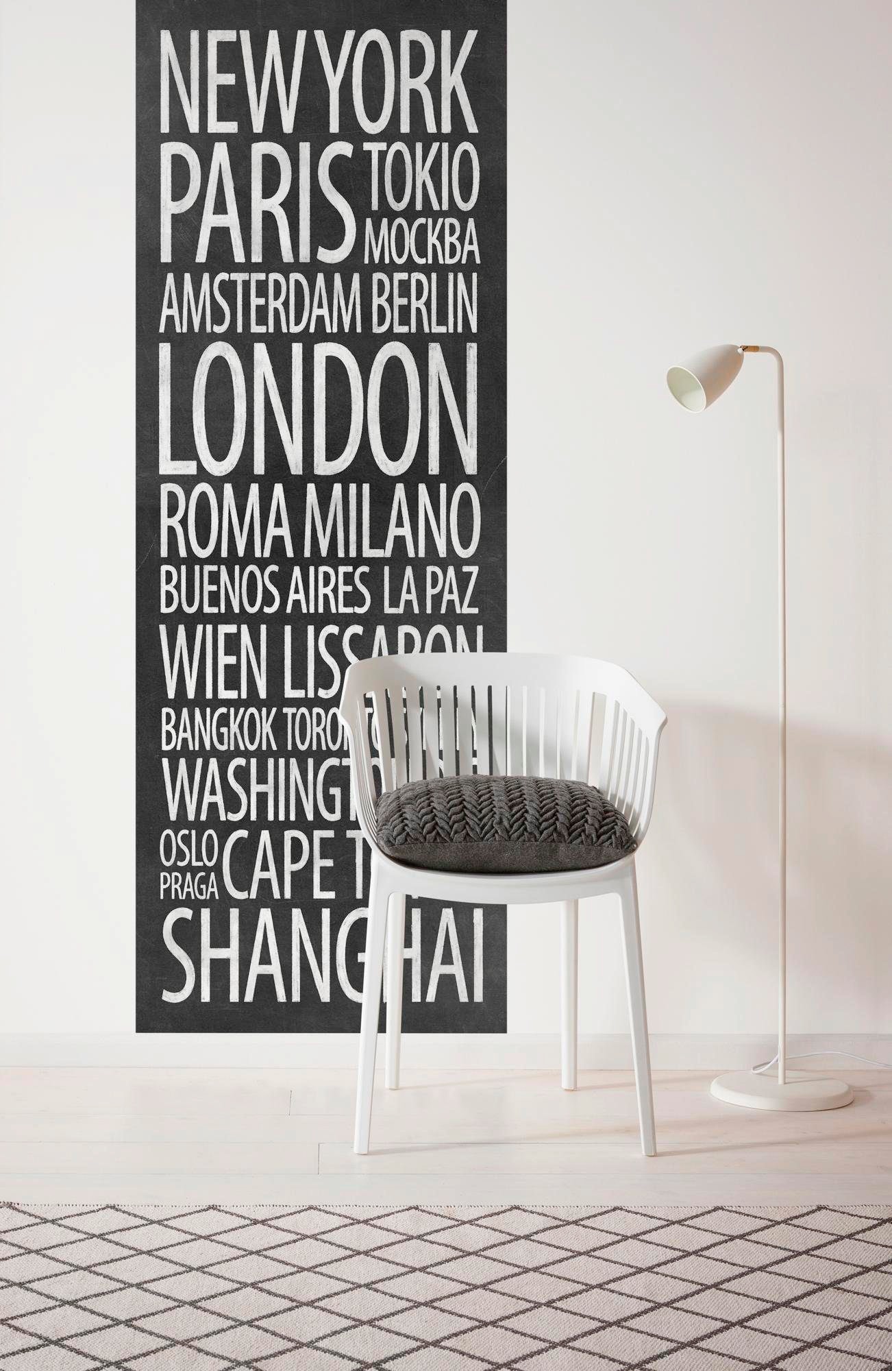 Komar Vliestapete »Digitaldruck Vlies - Jet Set - Grösse 100 x 280 cm«, bedruckt, Wohnzimmer, Schlafzimmer