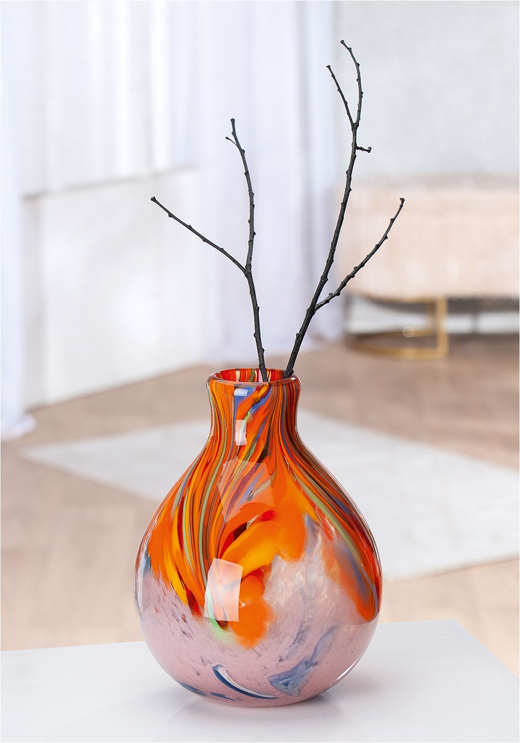 GILDE Vase de table »Vase Dream orange«