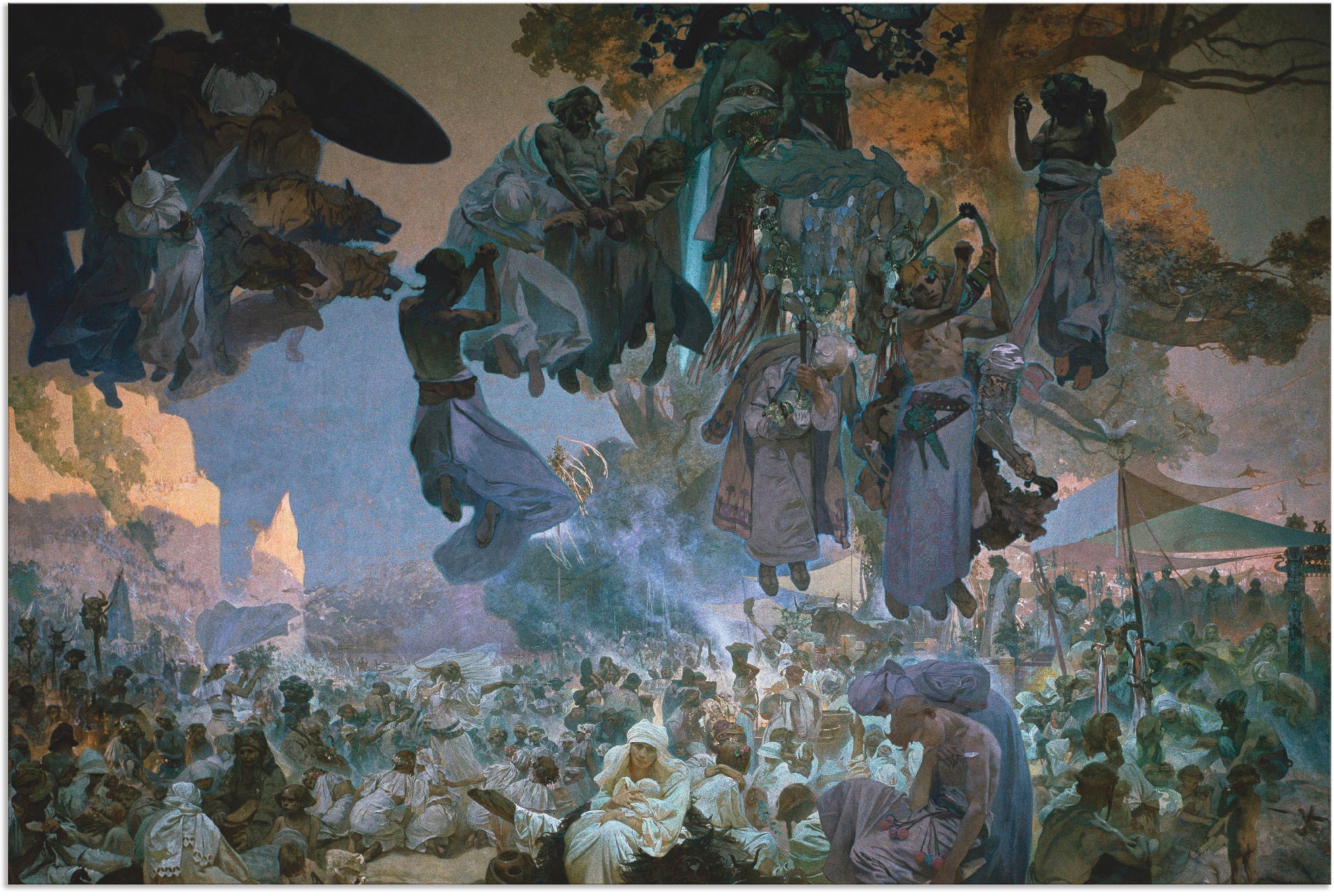 Image of Artland Wandbild »Das slawische Epos: Fest Swantewit«, historische Ereignisse, (1 St.), in vielen Grössen & Produktarten - Alubild / Outdoorbild für den Aussenbereich, Leinwandbild, Poster, Wandaufkleber / Wandtattoo auch für Badezimmer geeignet bei Acker