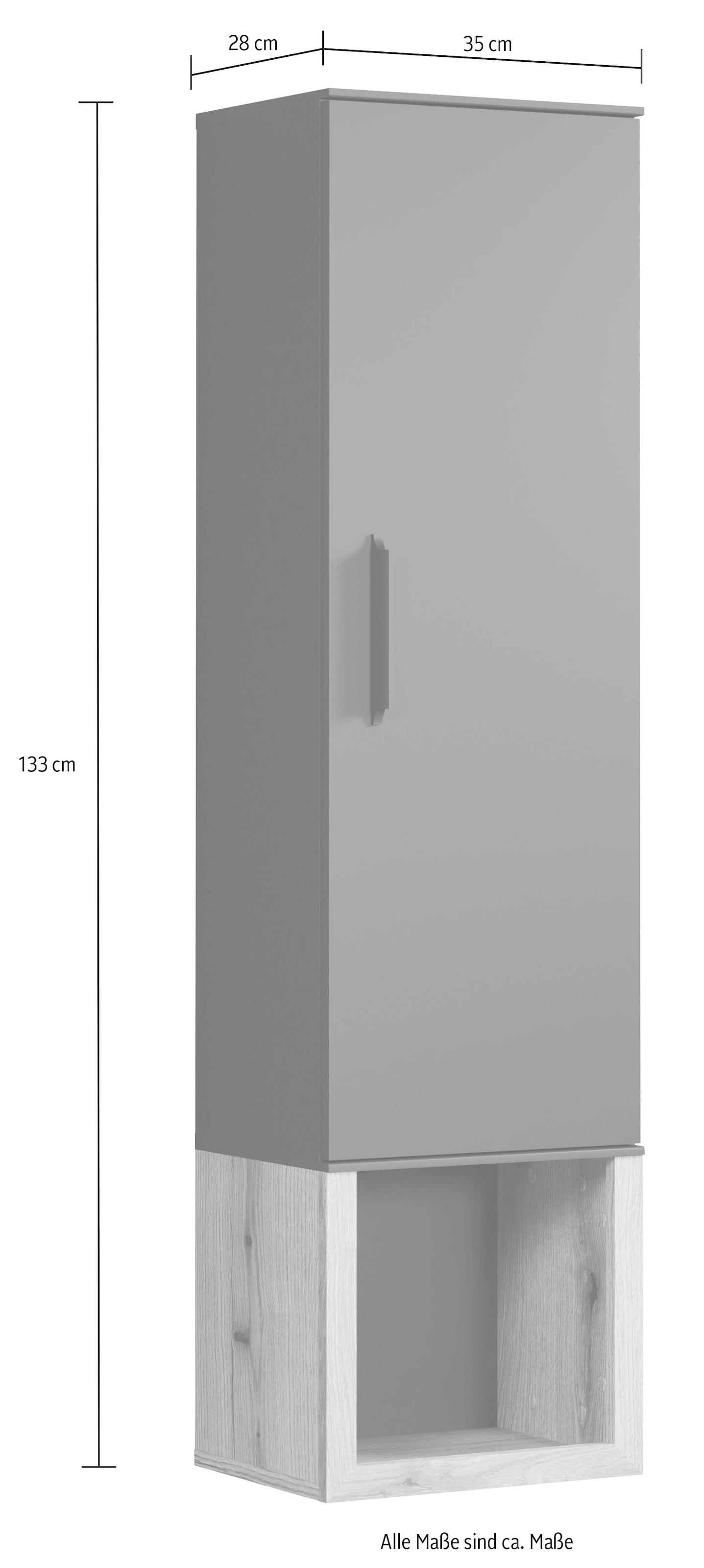 (1 cm Wandmontage Hängeschrank breit, 35 moderne »Premont«, INOSIGN Schrank, Eiche, ca. St.), kaufen zweifarbiger