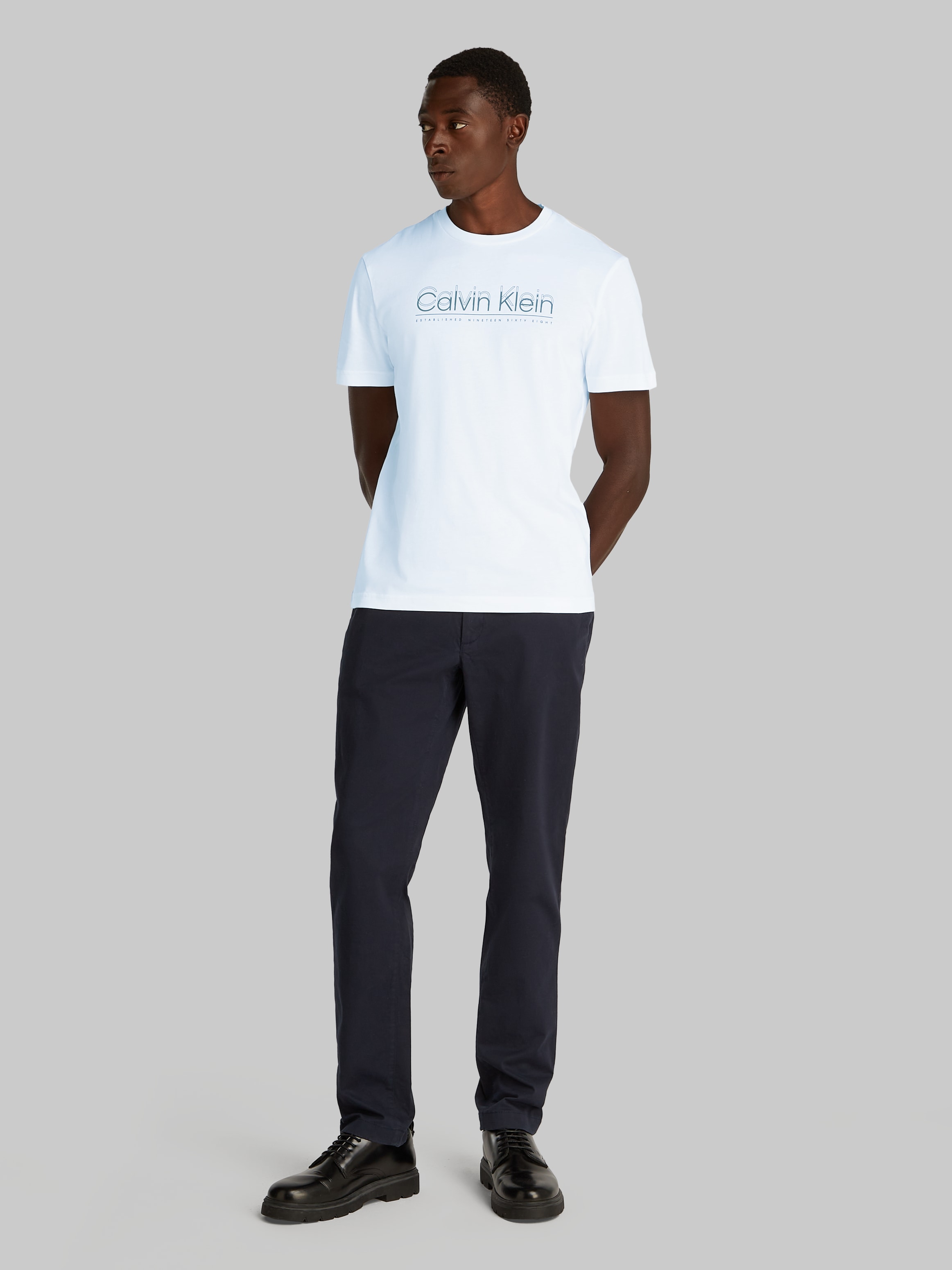 Calvin Klein T-Shirt »CP-DOUBLE LOGO T-SHIRT«, mit grossem Logoschriftzug