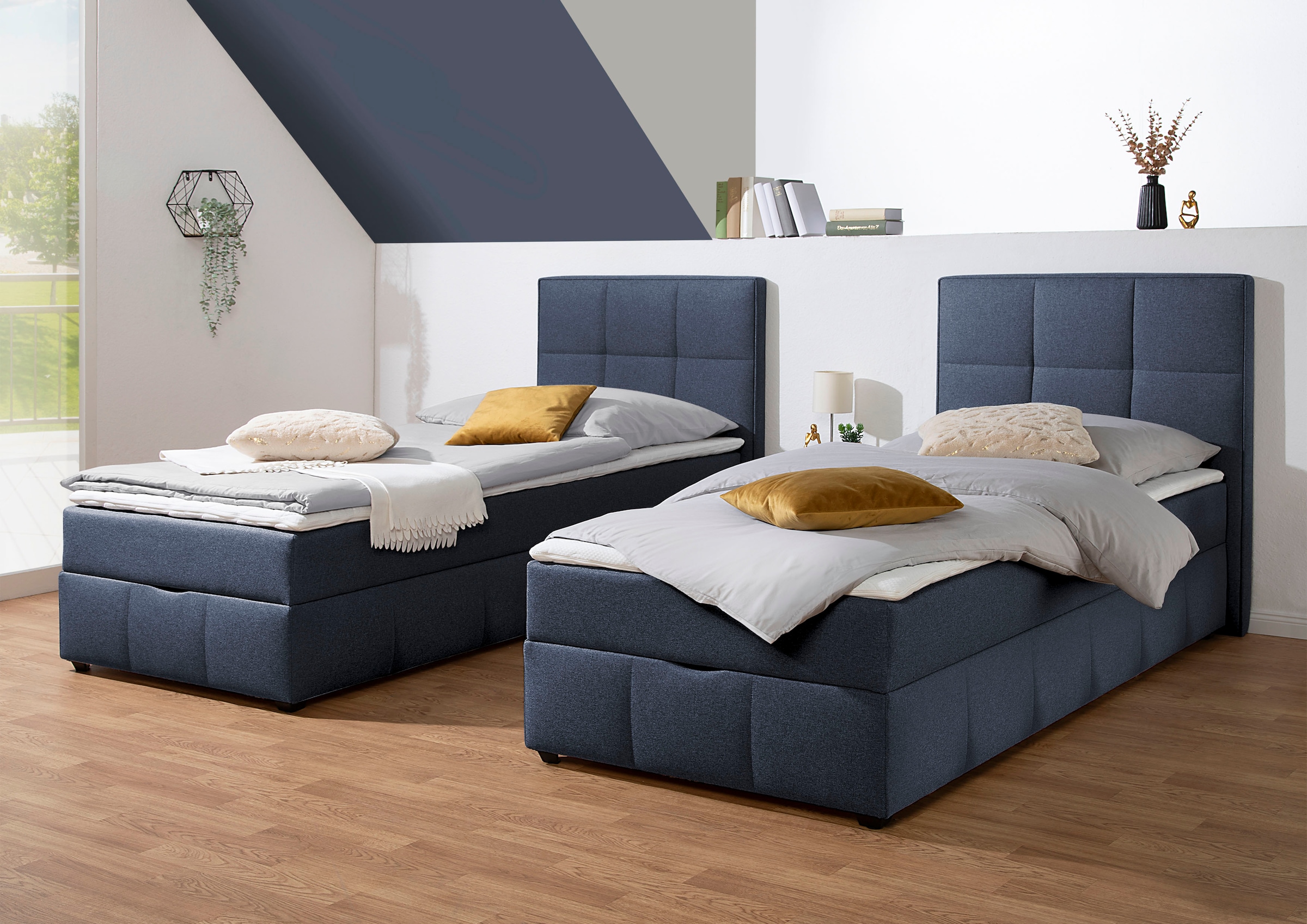 Home affaire Boxbett »Niemes« Boxbett mit Bettkasten, inkl. Topper