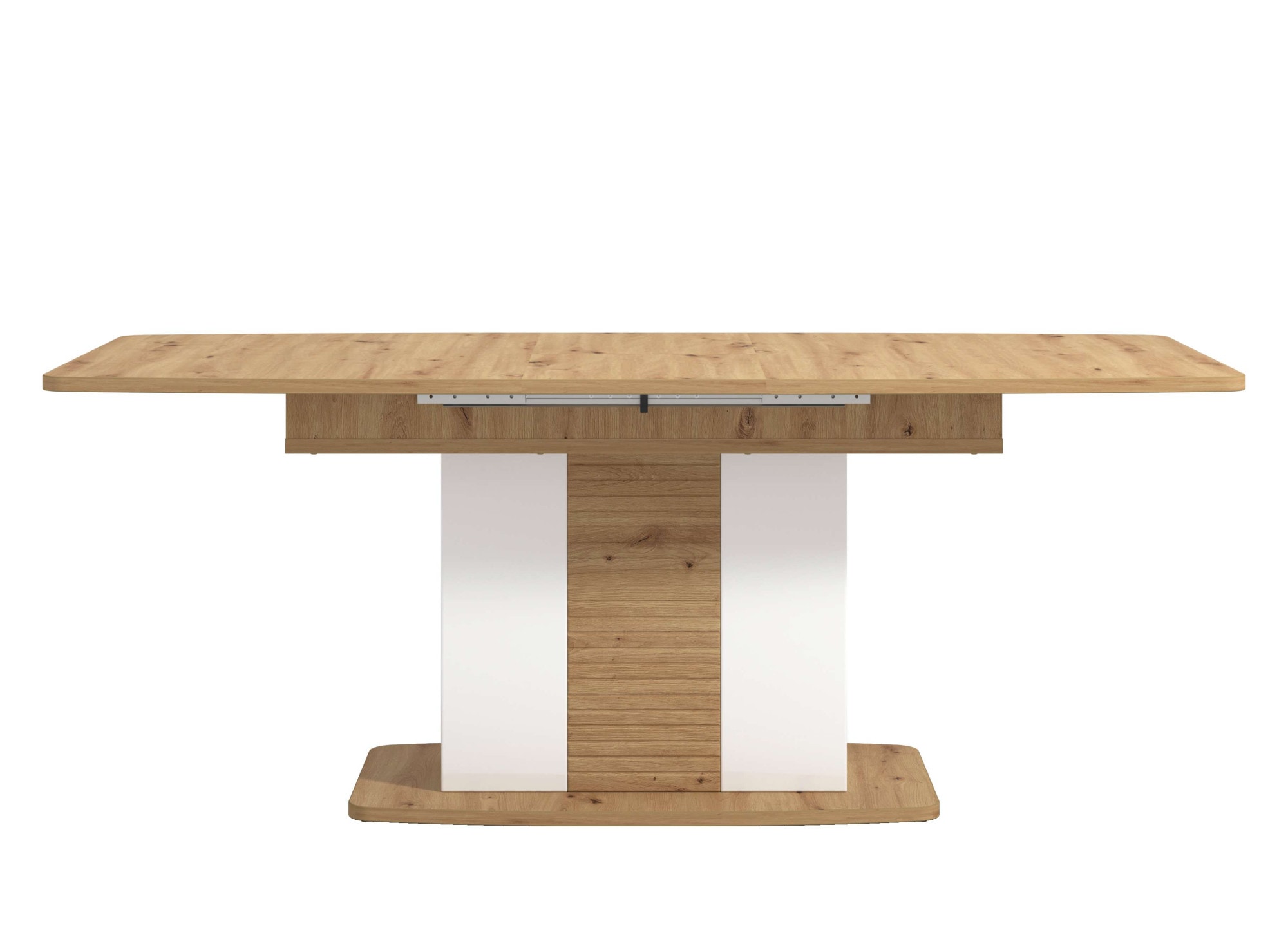 INOSIGN Esstisch »Bretagna 160 cm, modernes Design, Verlängerbar durch Einlegeplatte«, max. Breite 200 cm, Farbkombination aus Artisan-Eiche und Weiss