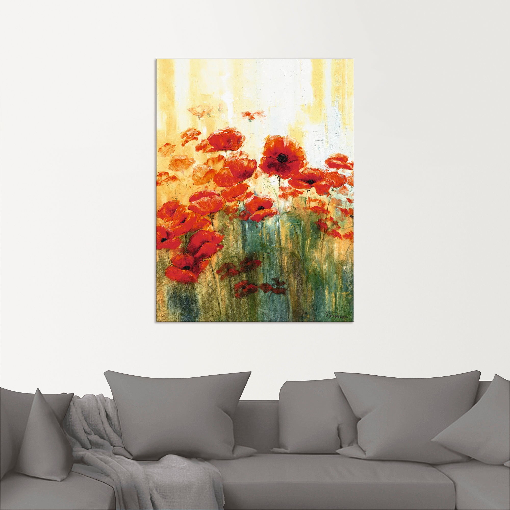 Artland Wandbild »Mohnwiese«, Blumen, (1 St.), als Alubild, Outdoorbild, Leinwandbild, Poster in verschied. Grössen