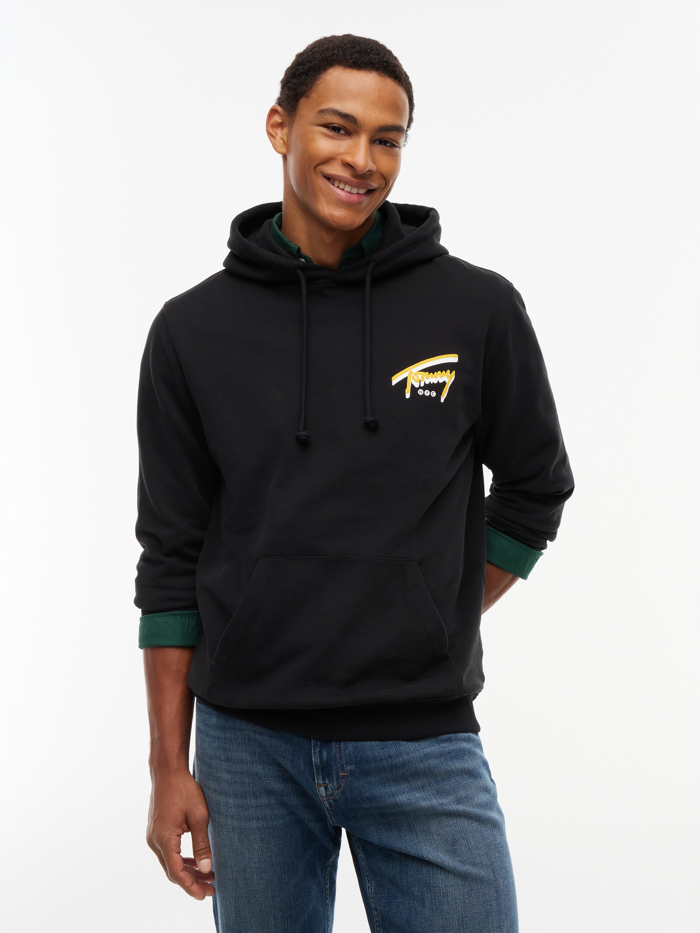 Image of Tommy Jeans Kapuzensweatshirt "REGULAR NYC SIGNATURE HOODIE", Regular fit mit Kapuze