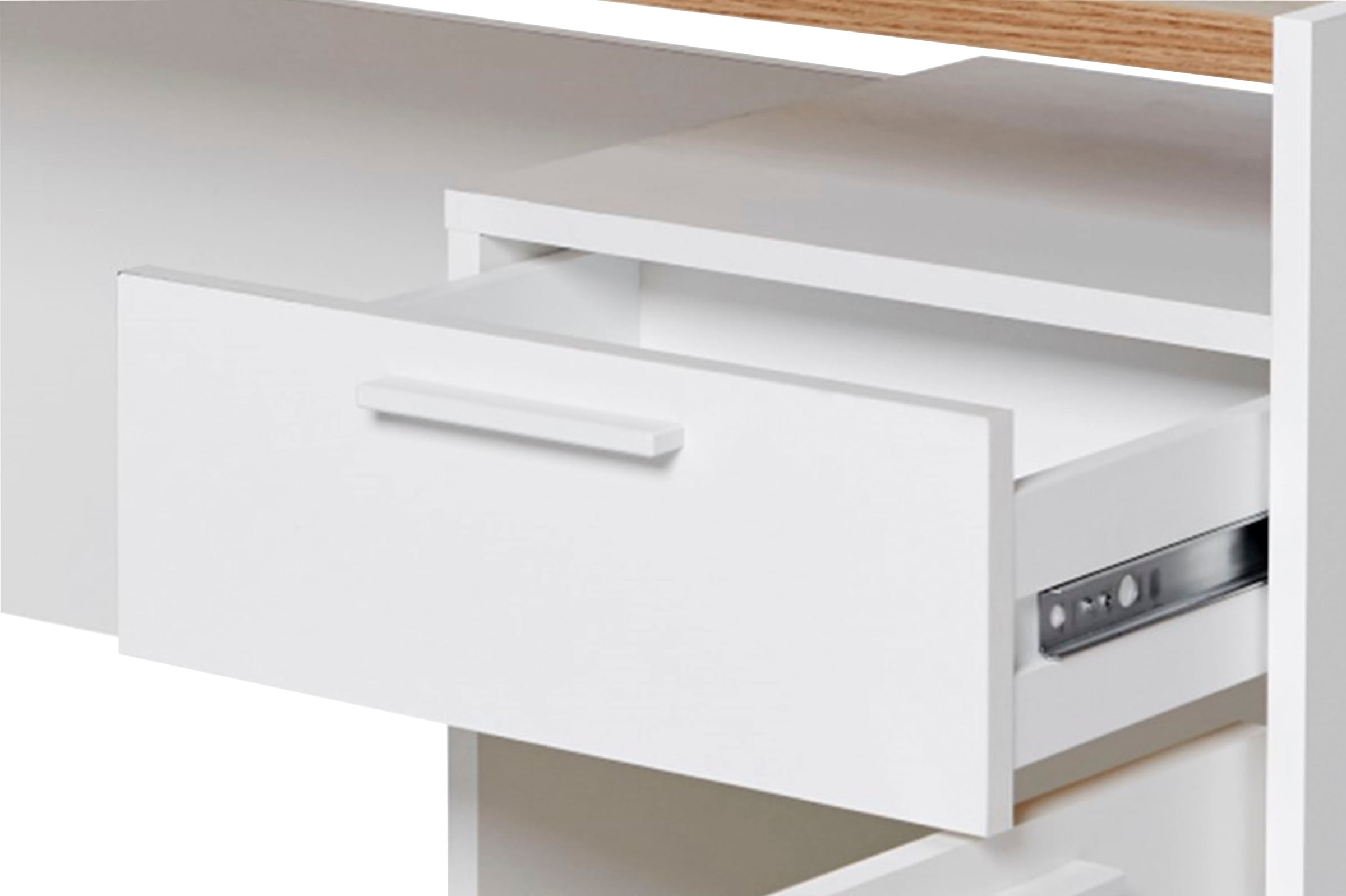 Jahnke Schreibtisch »ML C 130« Breite 123,5 cm, wechselseitig montierbar