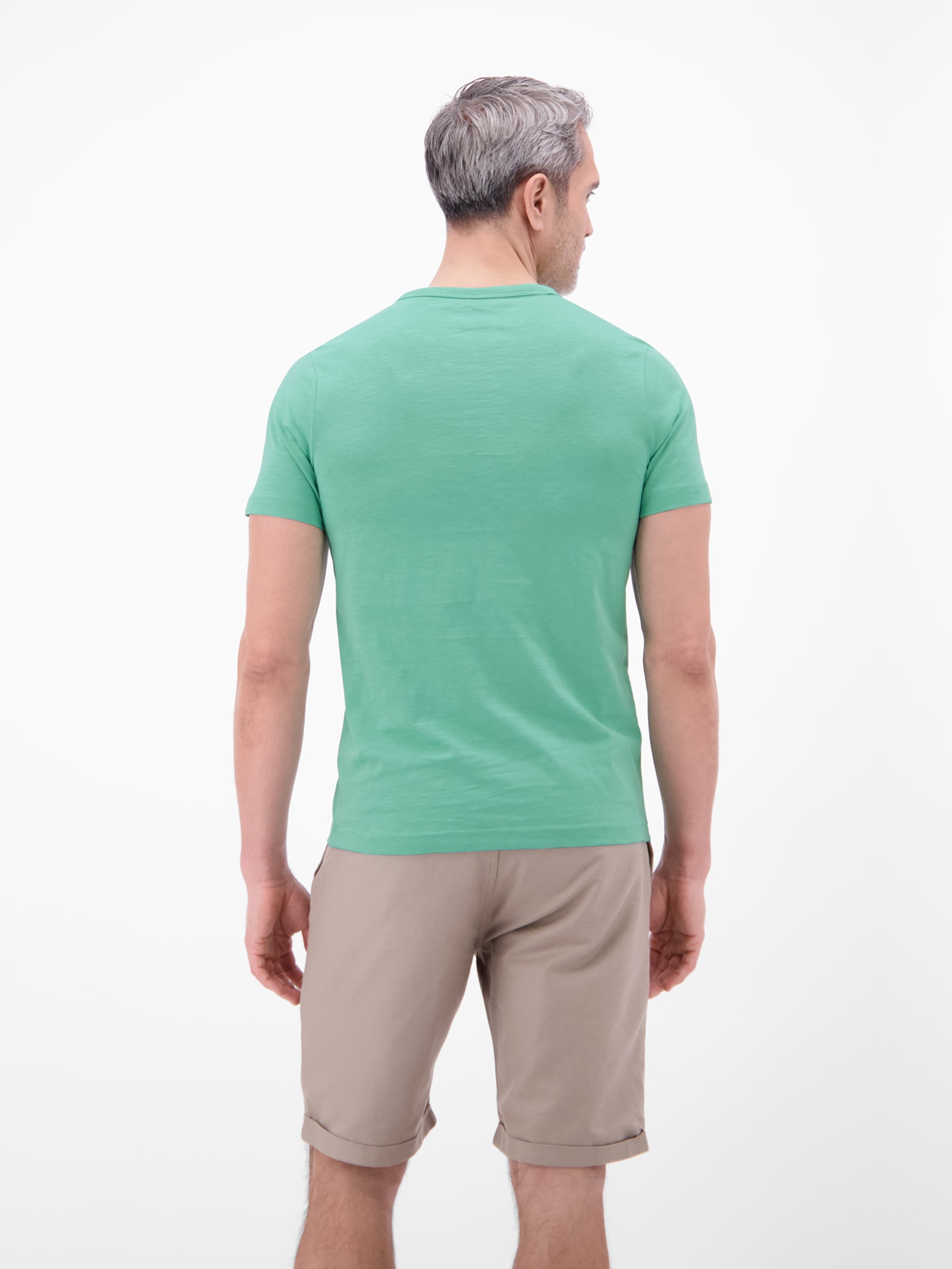 LERROS Kurzarmshirt mit Serafino-Kragen