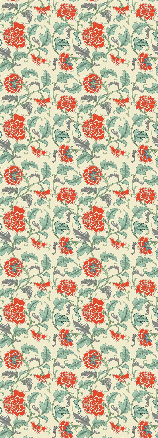Image of queence Vinyltapete "Ashley" Motiv bedruckt botanisch floral gemustert natürlich glatt 90x250cm, selbstklebend, kinderleichte Anbringung, Sticker