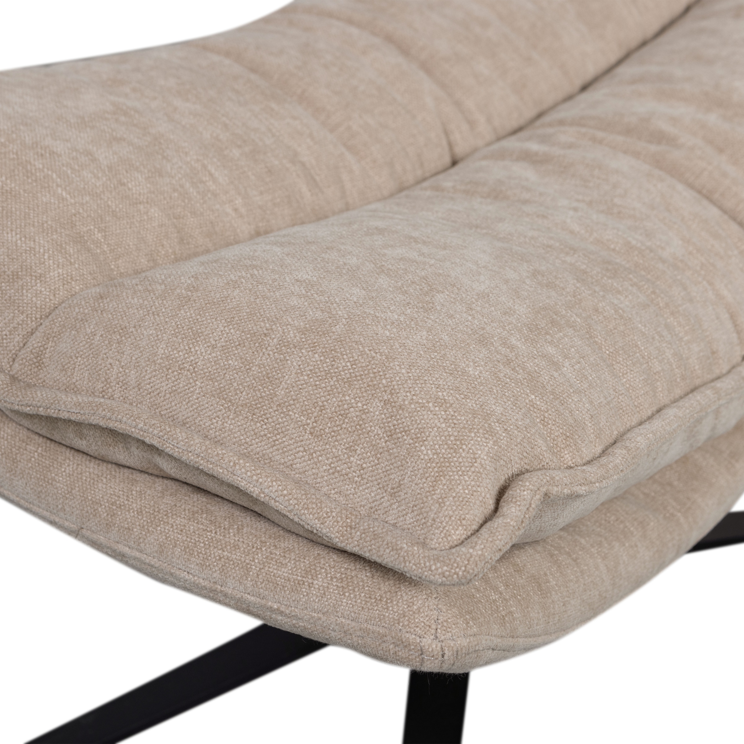 WOOOD Drehsessel »Kube mit Drehmechanismus inkl. Hocker B 74 x T 89 x H 100 cm« Hohe Verschleissfestigkeit, Newt-Chenillebezug, Tragkraft 120 kg
