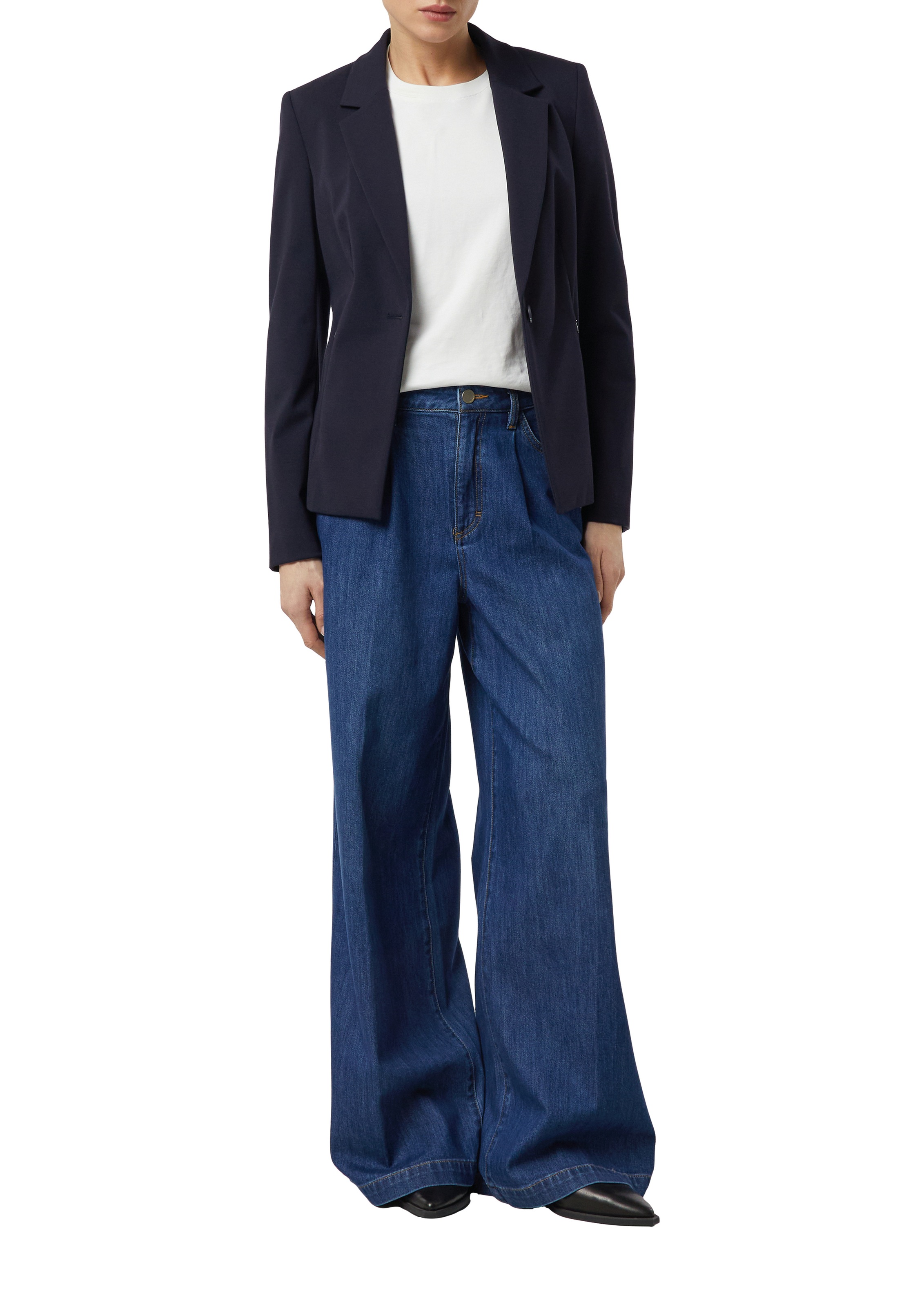 Comma Veste blazer avec col revers et fermeture à 1 bouton