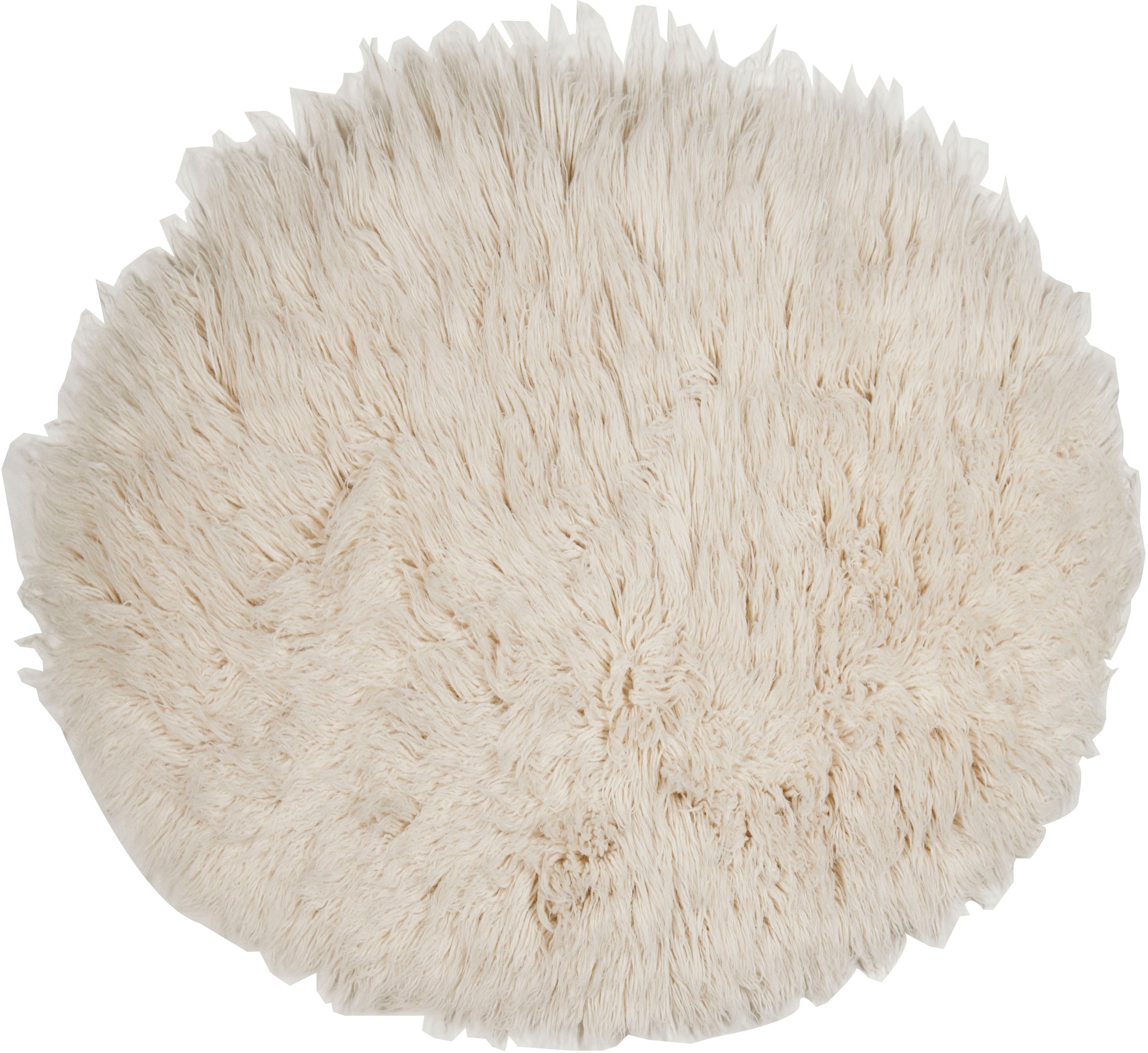 Image of THEKO Wollteppich "Flokati XXL" rund 100 mm Höhe original griechischer Flokati, Hochflor, Uni-Farben, reine Wolle
