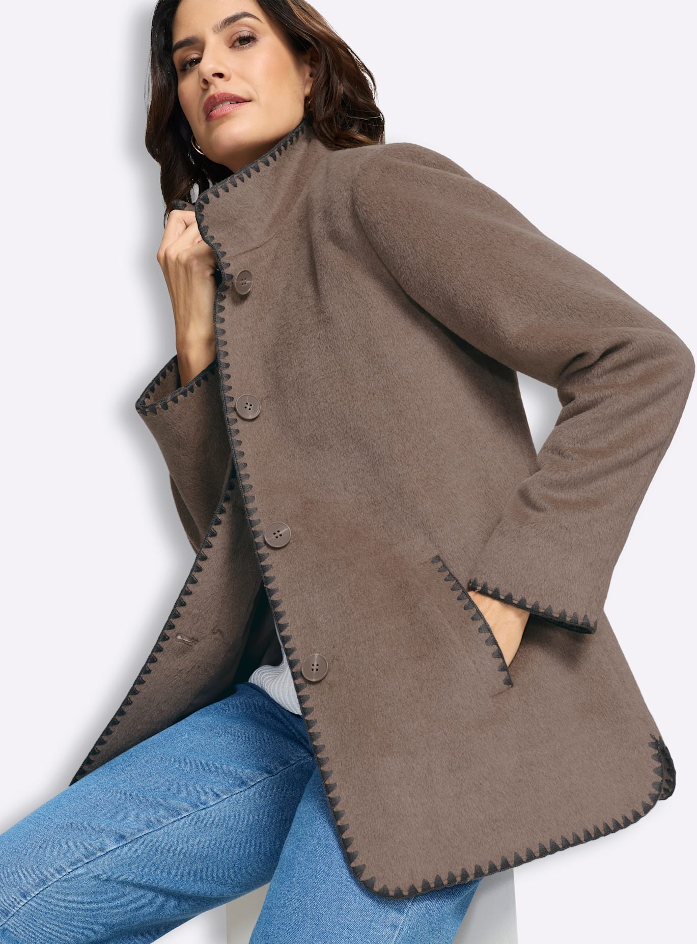 Inspirationen Veste longue sans capuche