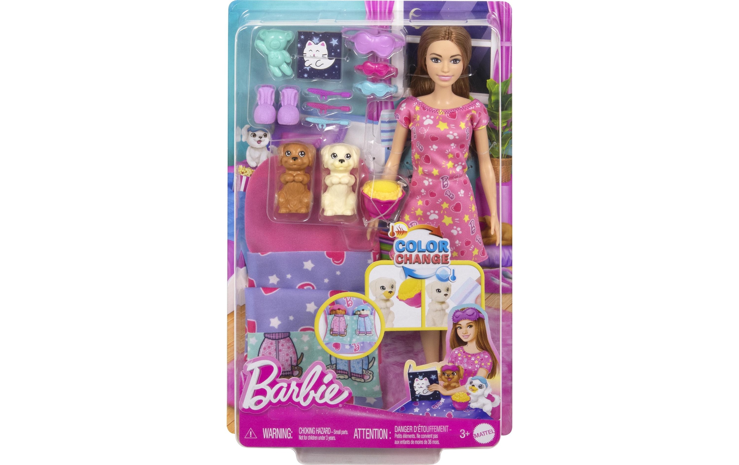 Barbie Anziehpuppe »Puppy Slumber Party«