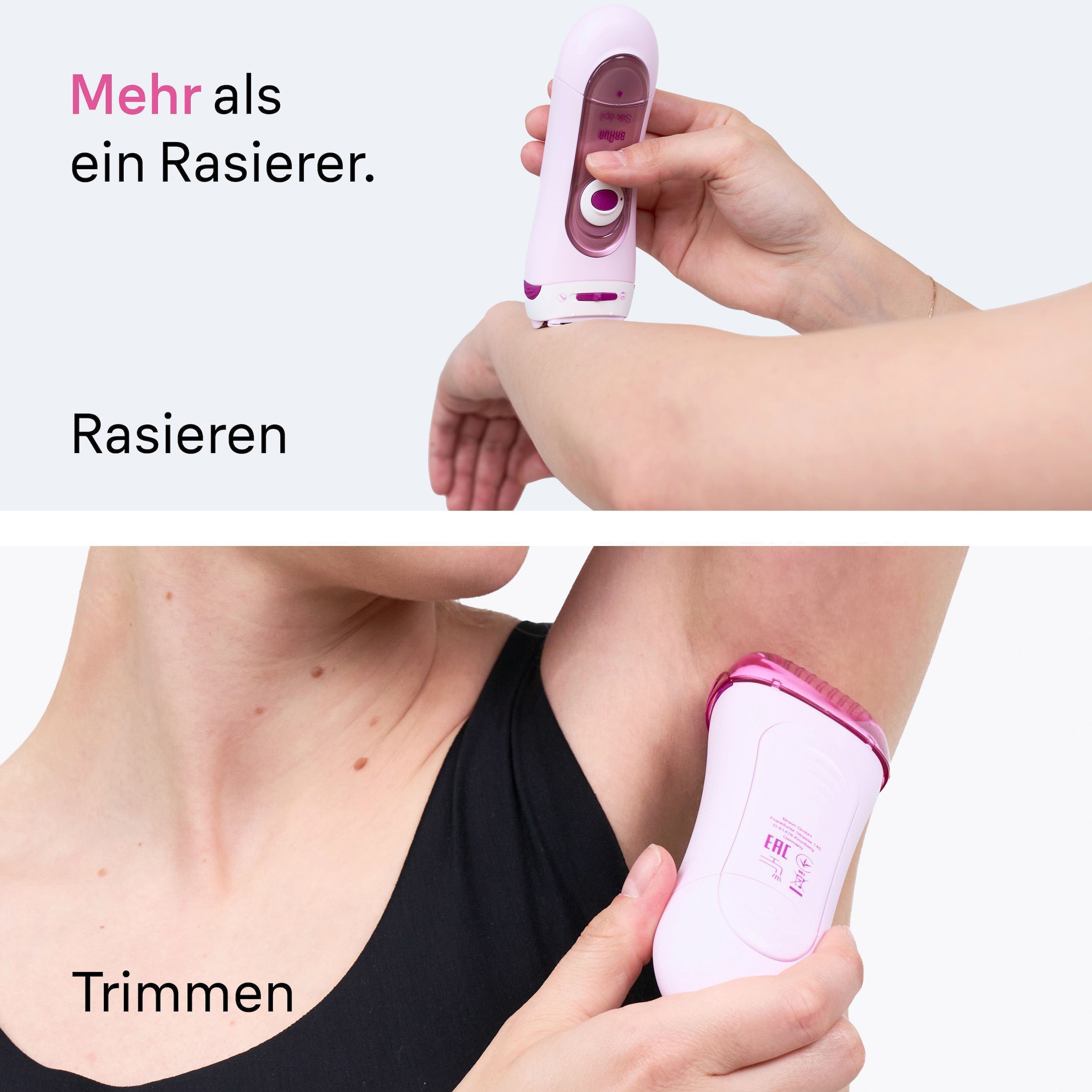 Braun Rasoir électrique pour le corps »LS5100« 1 cuis Aufsätze rasoir pour femmes Silk·épil, rasage simple et doux, +1 extra, rose