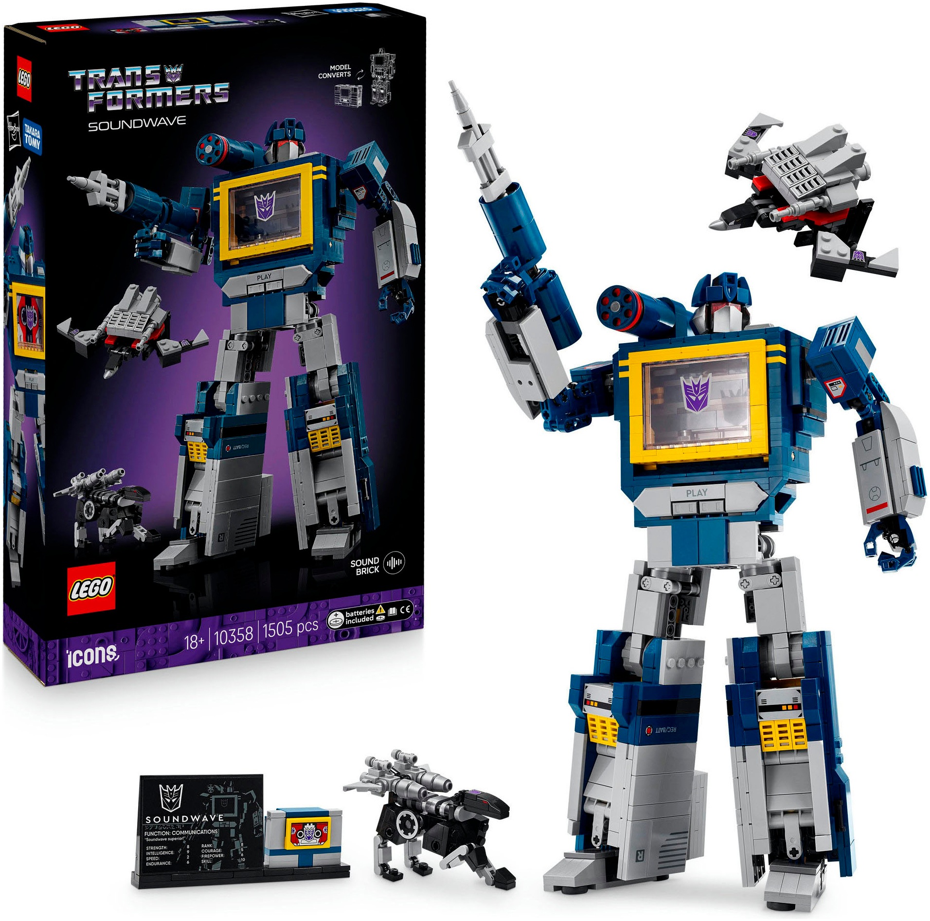 Image of LEGO Konstruktionsspielsteine "Transformers: Soundwave (10358), LEGO Icons" Made in Europe