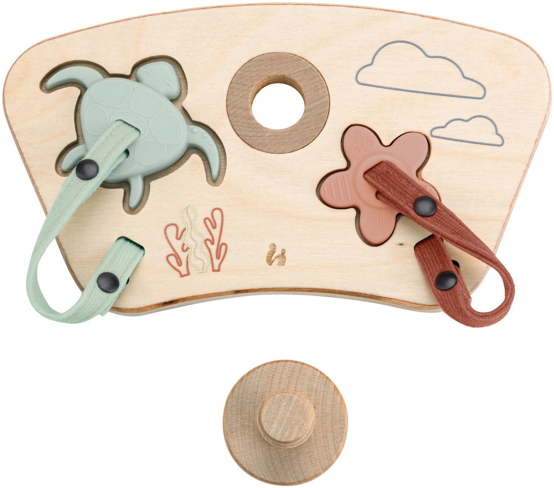 Hauck Puzzle »Play Puzzling S, Turtle & Flower« aus Holz; für Hauck Play Tray