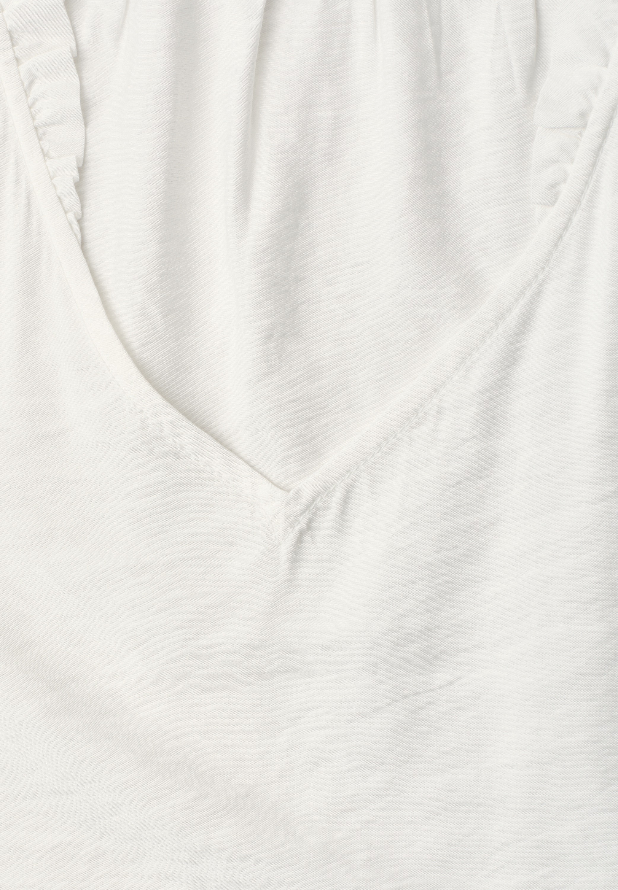 STREET ONE Rüschenbluse Sommertop mit V-Neck und Rüschen
