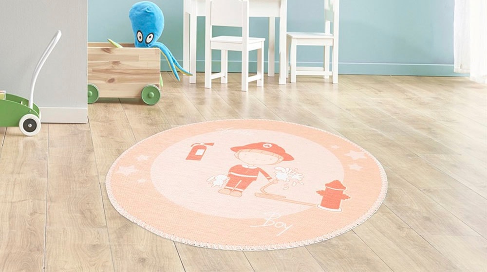 Image of Arte Espina Kinderteppich "Bambini 100" rund 5 mm Höhe Fantasievoll bedruckter Kinderteppich, angenehme Haptik