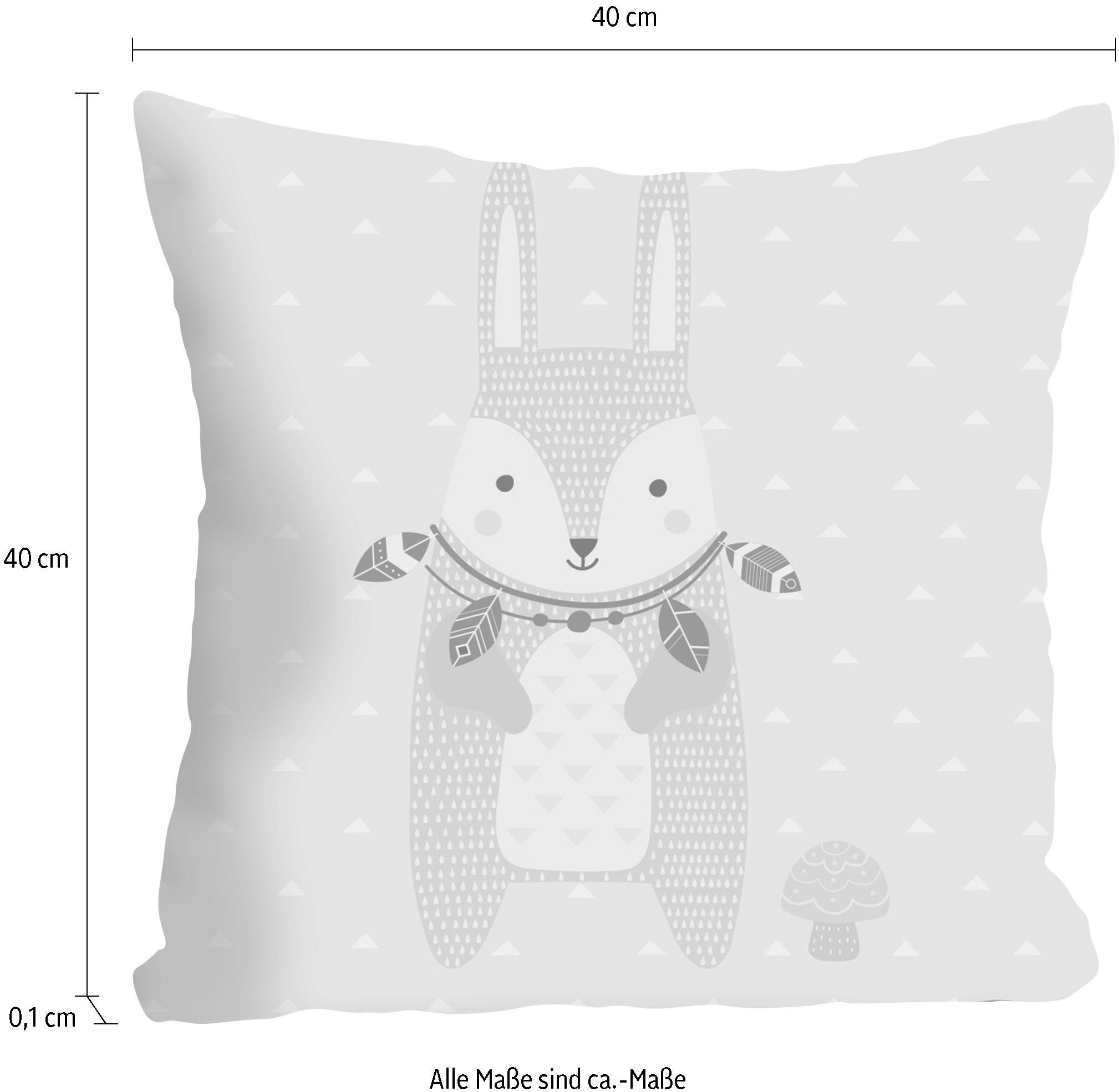 queence Dekokissen »»Hase««, Kissenhülle ohne Füllung, 1 Stück