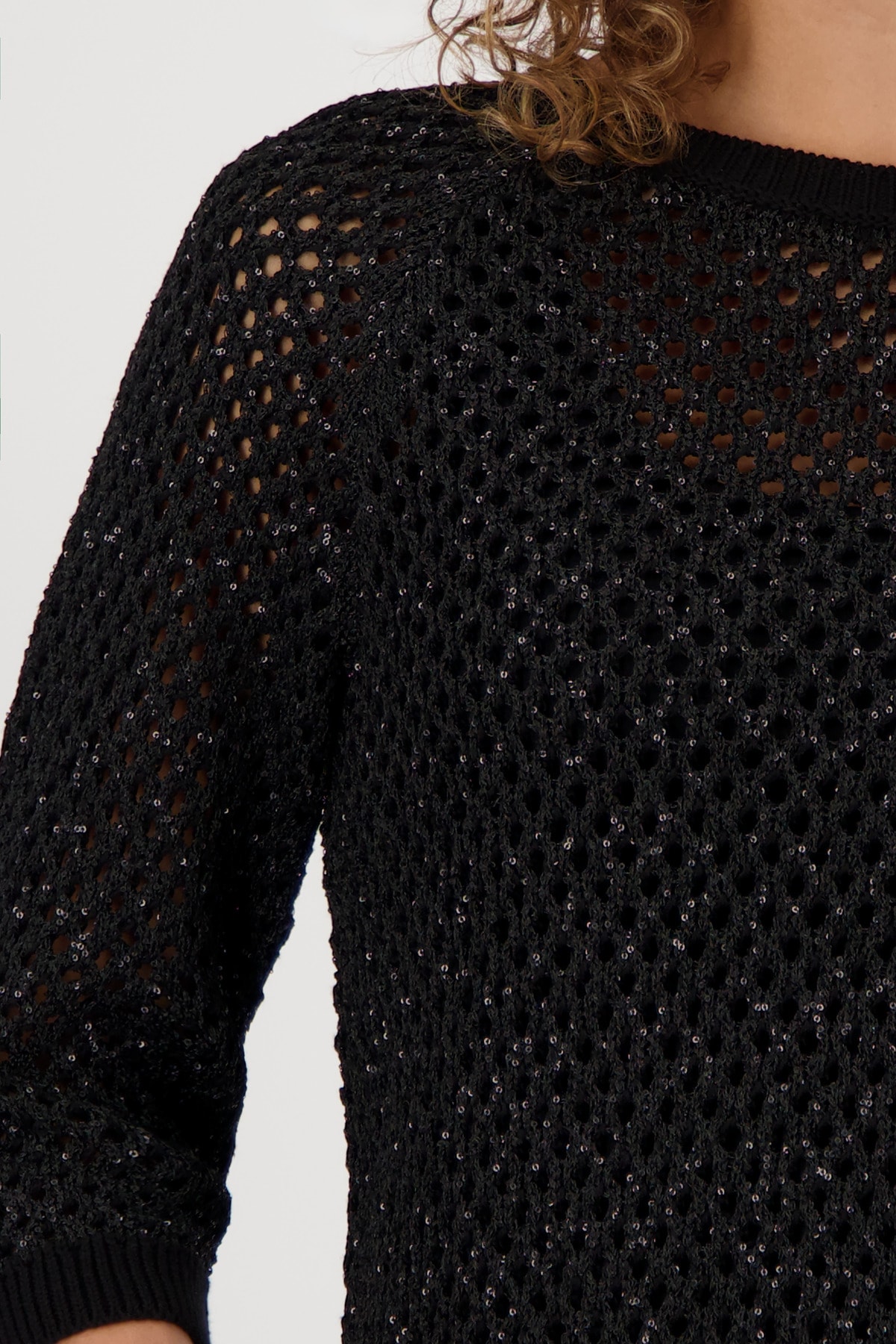 Monari Strickpullover, aus Ajourstrick