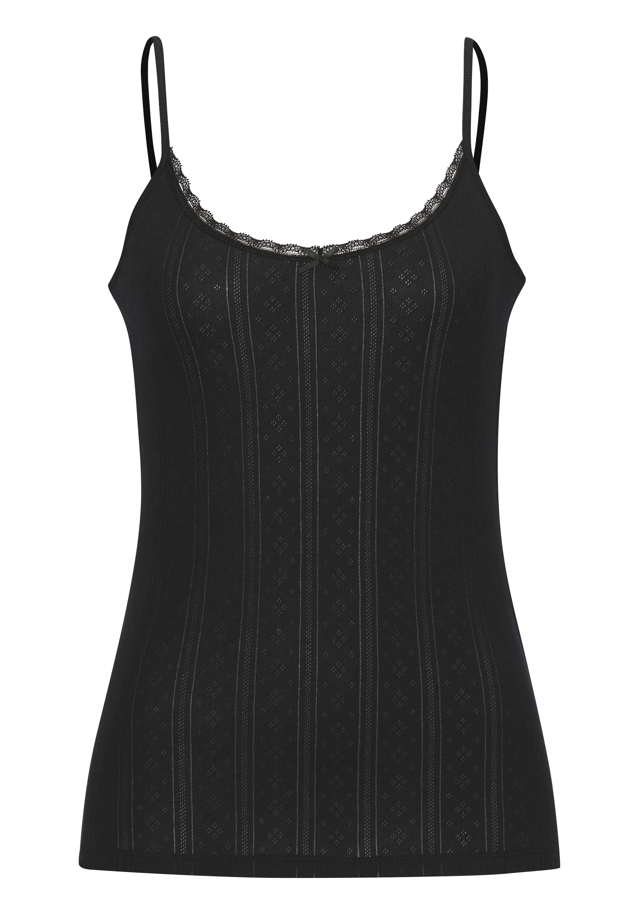 Vivance Unterhemd 2er-Pack,  aus weicher Pointelle-Ware mit Spitze, reine Baumwolle