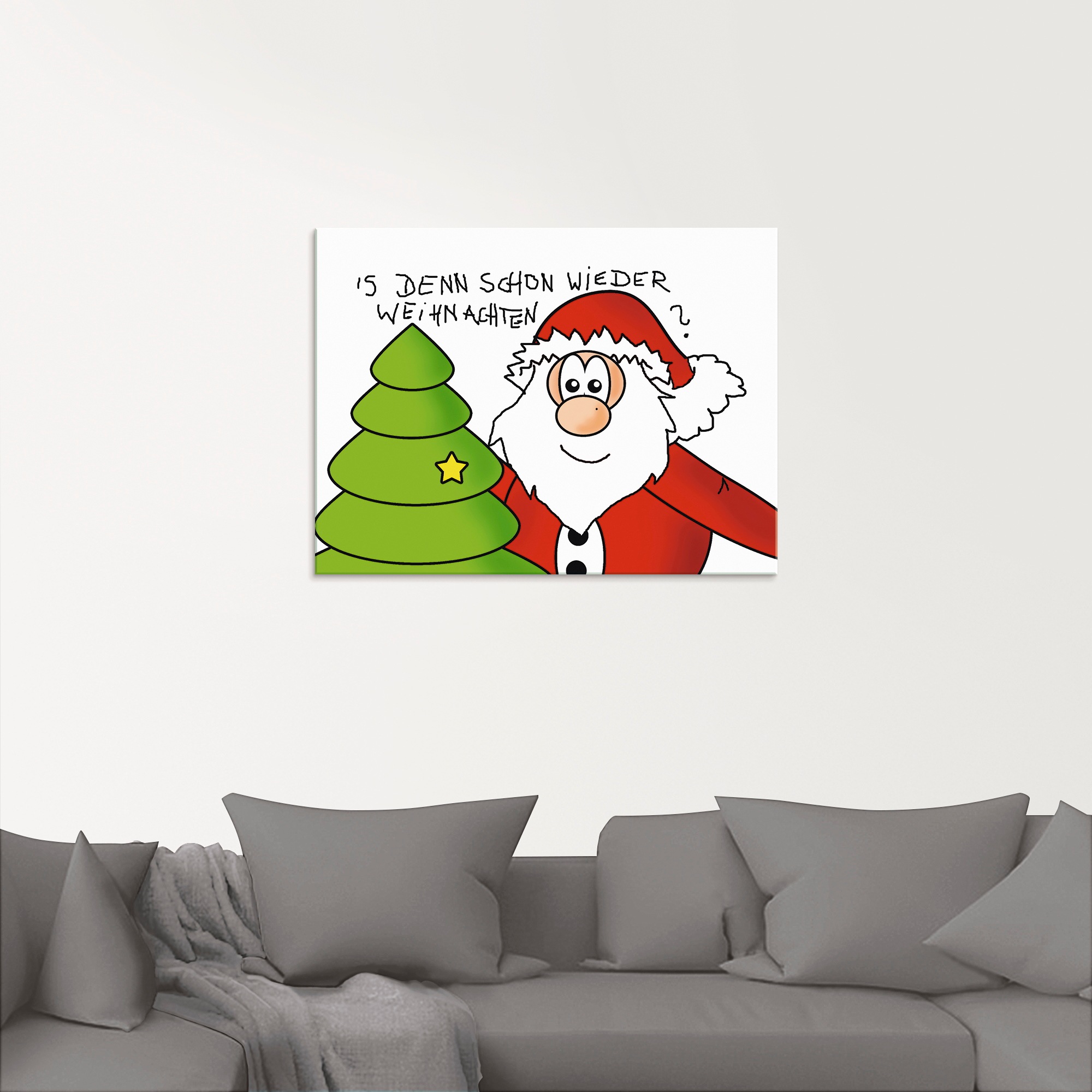 Artland Glasbild »Is denn schon wieder Weihnachten«, Geschichten & Märchen,  (1 St.), in verschiedenen Grössen jetzt kaufen | Poster
