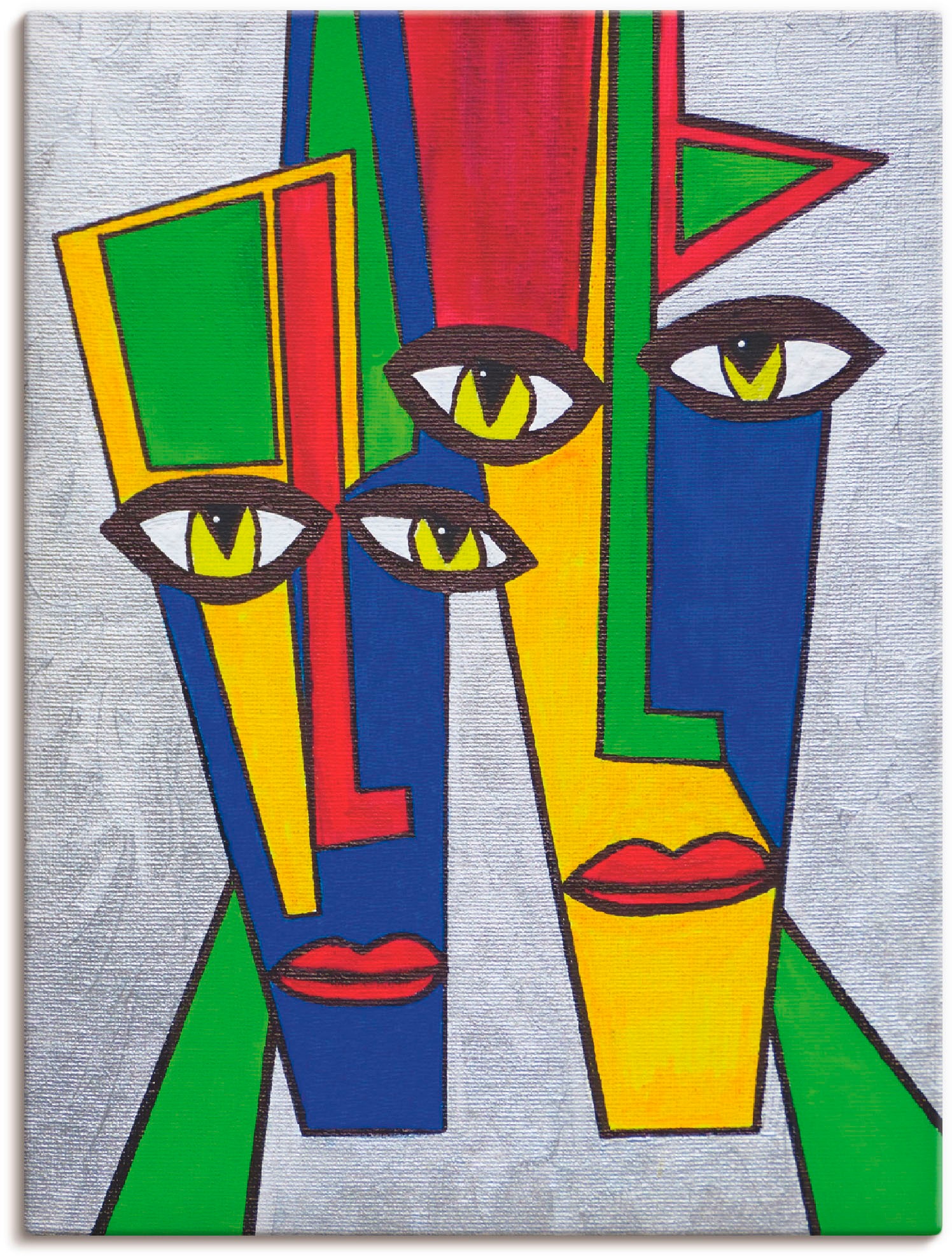 Image of Artland Wandbild »Portrait«, Muster, (1 St.), in vielen Grössen & Produktarten -Leinwandbild, Poster, Wandaufkleber / Wandtattoo auch für Badezimmer geeignet bei Ackermann Versand Schweiz