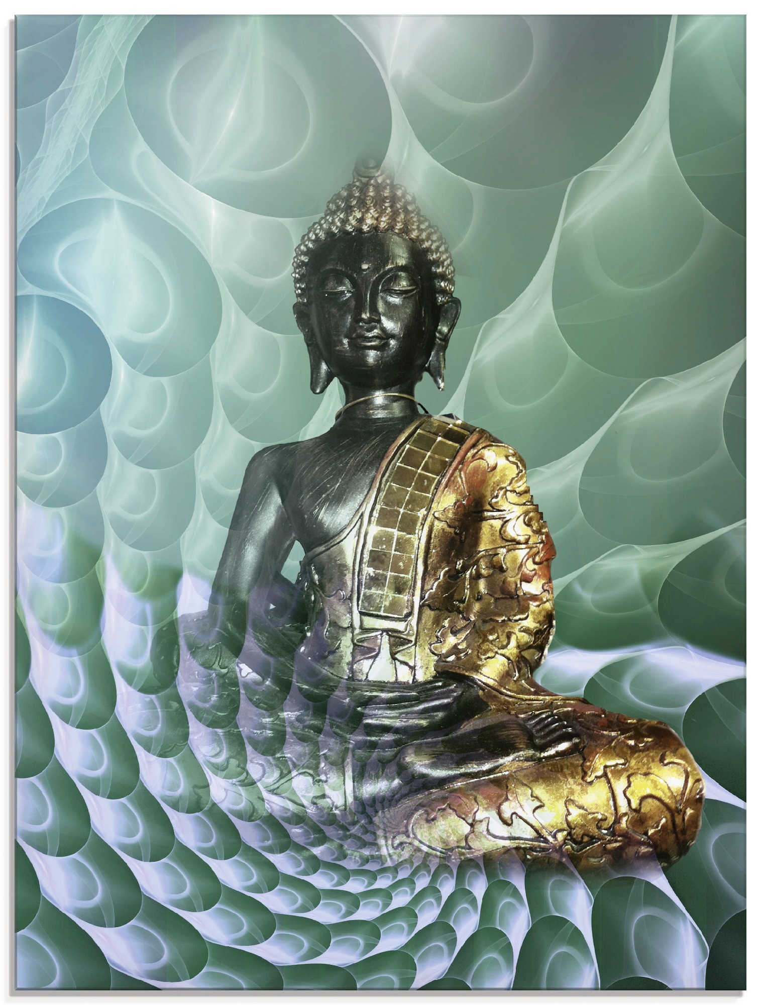 Image of Artland Glasbild "Buddhas Traumwelt CB" Religion 1 Stk. tlg. in verschiedenen Grössen