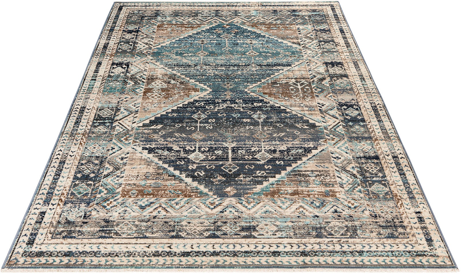 Image of Obsession Teppich »My Inca 360«, rechteckig, 6 mm Höhe, Kurzflor, Orient-Optik, Vintage Design, mit Fransen, ideal im Wohnzimmer & Schlafzimmer bei Ackermann Versand Schweiz