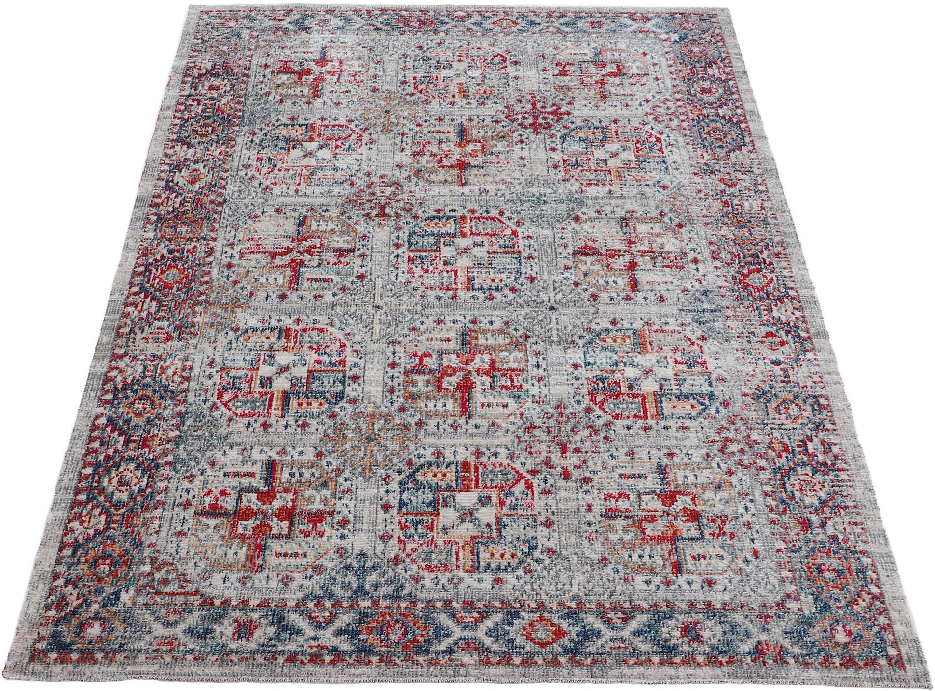 carpetfine Teppich »Mahal«, rechteckig, 3 mm Höhe, Orient Vintage Look, Wohnzimer