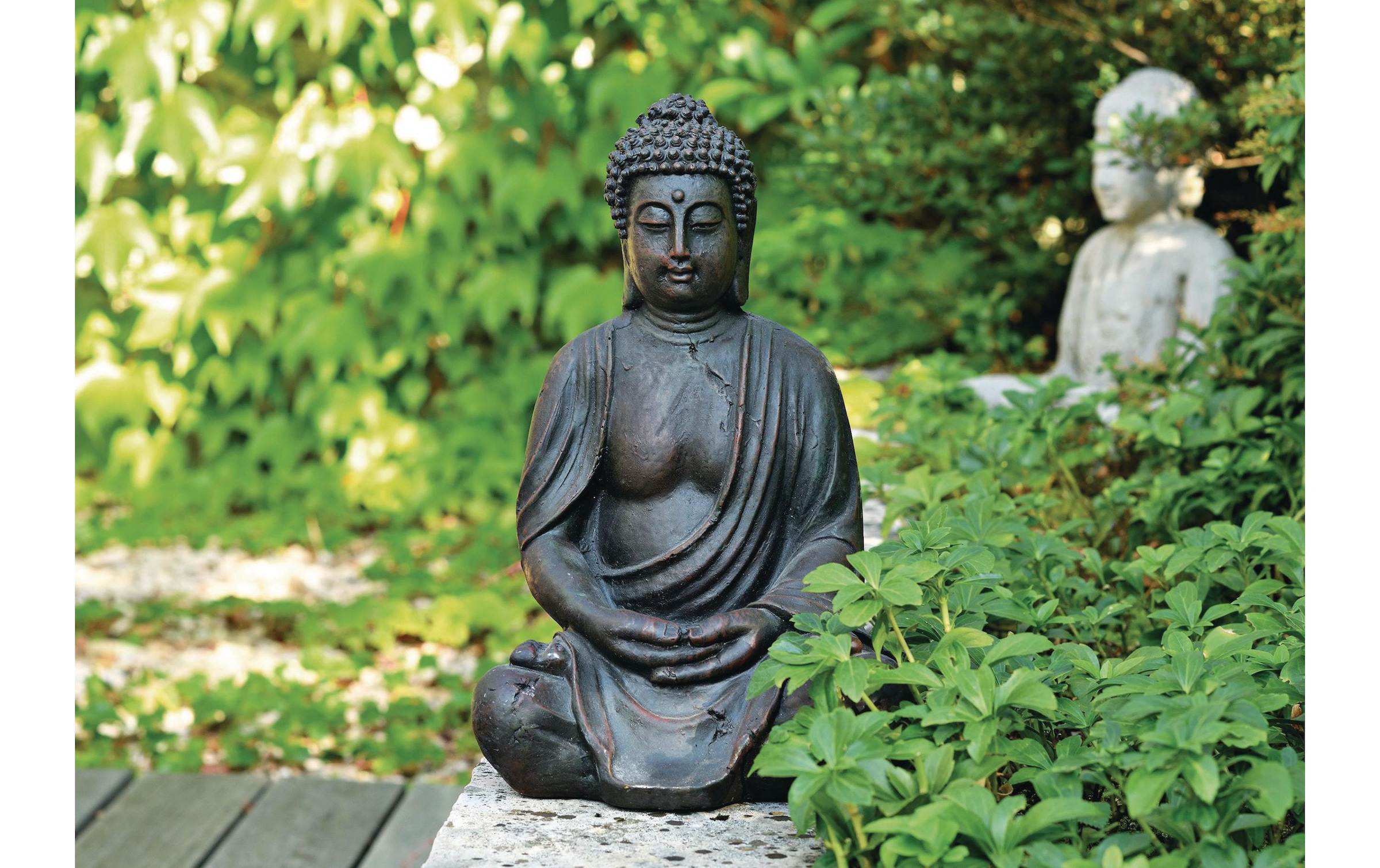 Dekofigur »G. Wurm Buddha sitzend, Braun«