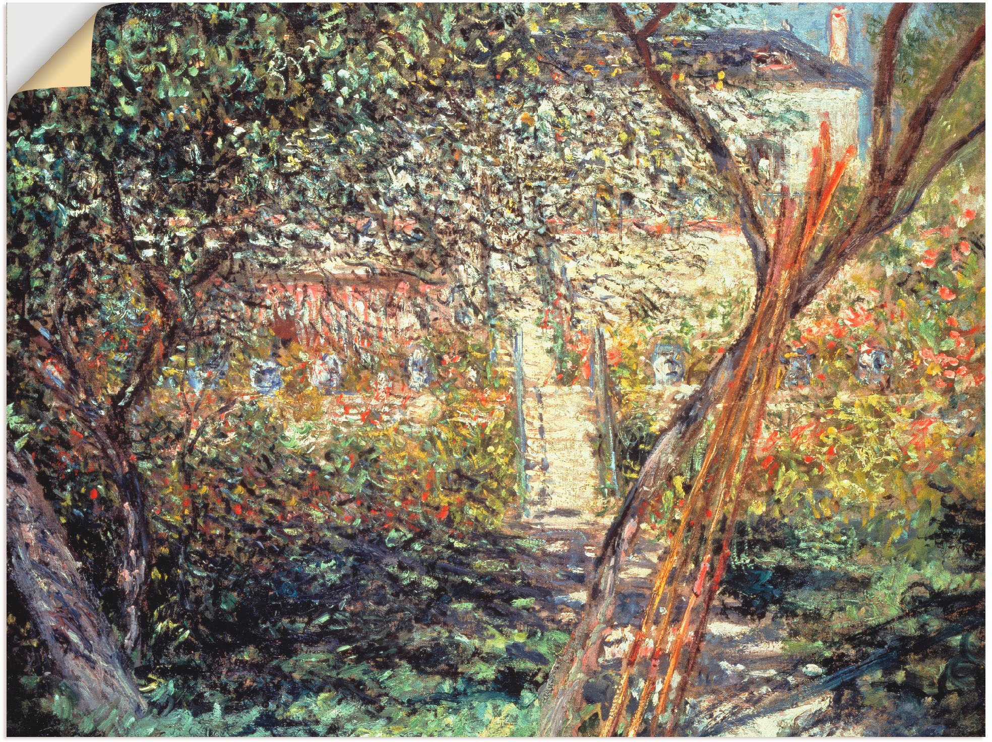 Image of Artland Wandbild »Der Garten in Vétheuil. 1881«, Garten, (1 St.), in vielen Grössen & Produktarten -Leinwandbild, Poster, Wandaufkleber / Wandtattoo auch für Badezimmer geeignet bei Ackermann Versand Schweiz