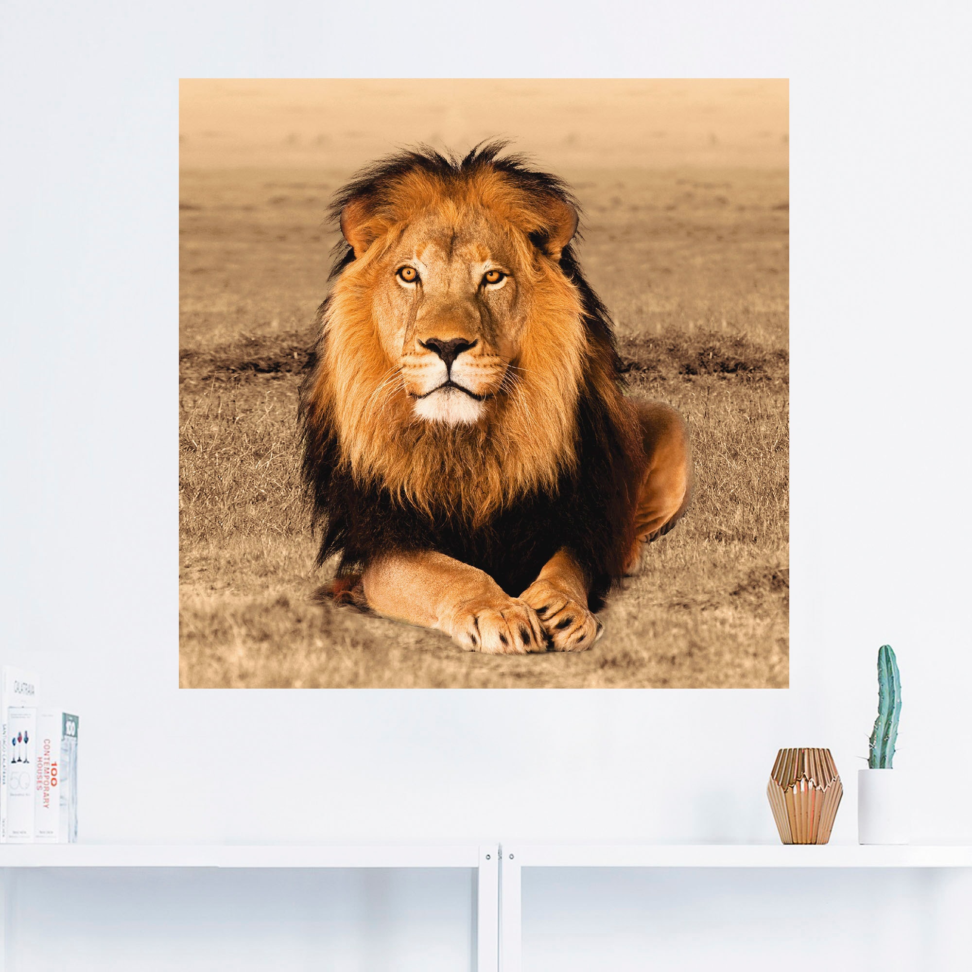 Artland Wandbild »Löwe«, Wildtiere, (1 St.), als Alubild, Outdoorbild, Leinwandbild, Poster, Wandaufkleber