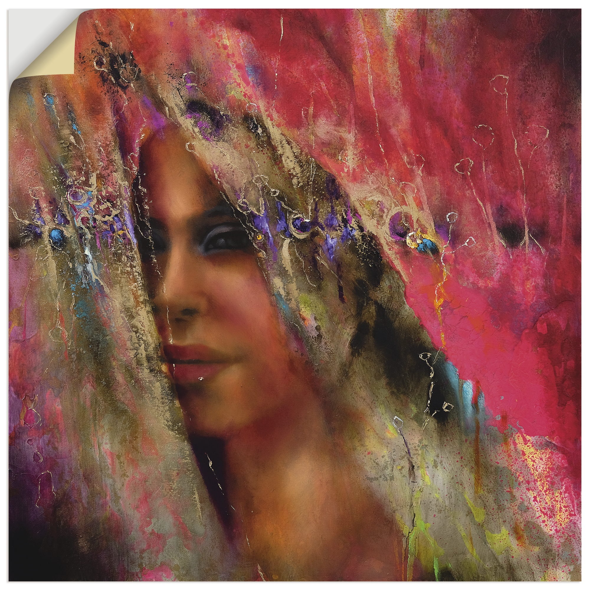 Image of Artland Wandbild »Larissa«, Frau, (1 St.), in vielen Grössen & Produktarten - Alubild / Outdoorbild für den Aussenbereich, Leinwandbild, Poster, Wandaufkleber / Wandtattoo auch für Badezimmer geeignet bei Ackermann Versand Schweiz