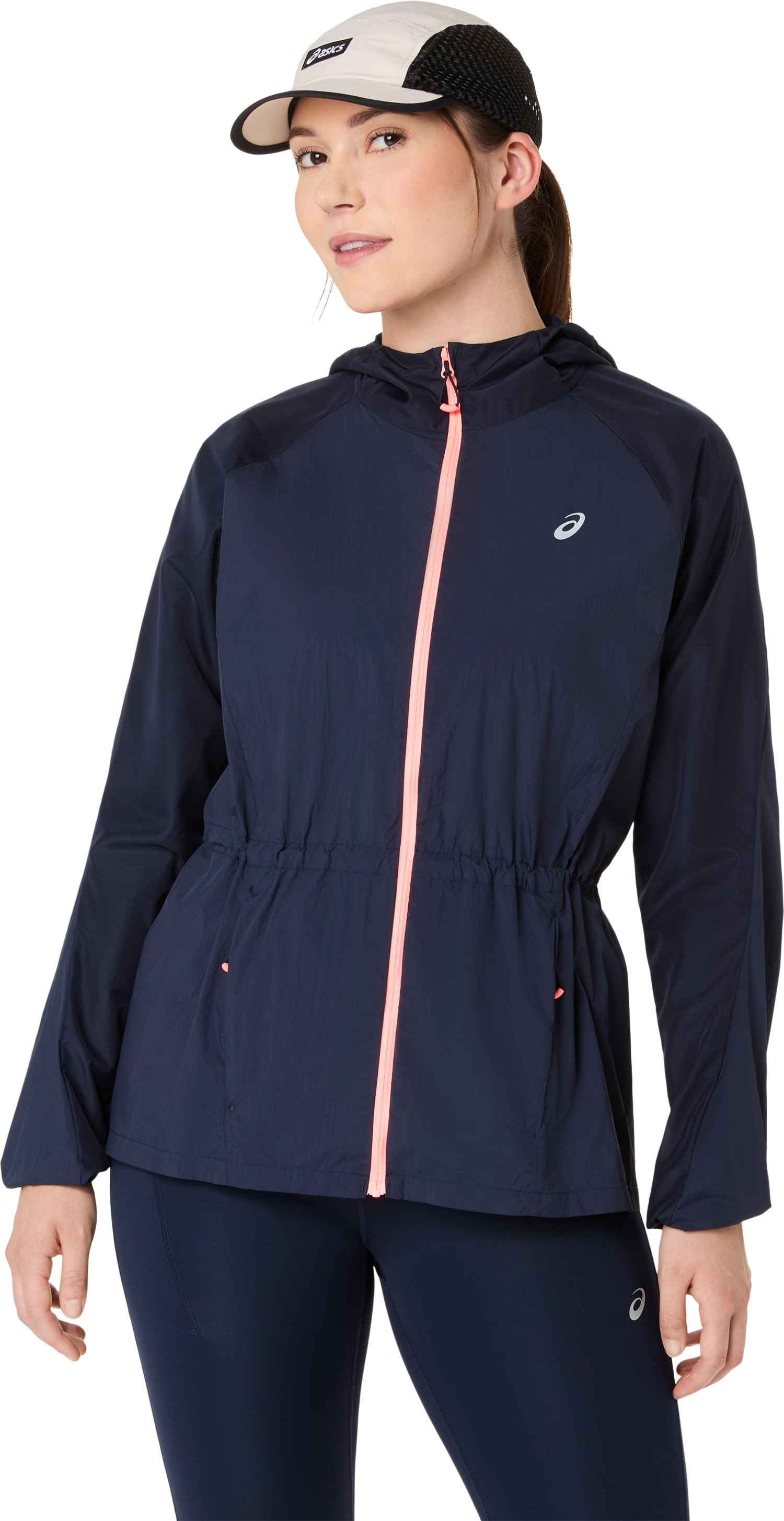 Image of Asics Laufjacke "ROAD PACKABLE JACKET" mit Kapuze Übergangsjacke