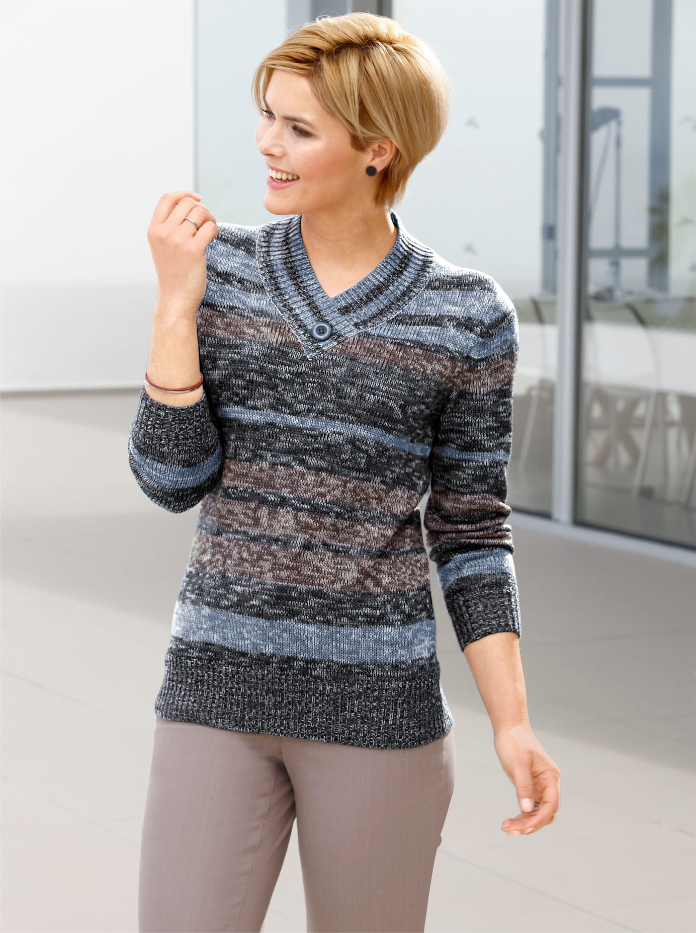 Casual Looks V-Ausschnitt-Pullover »Pullover«