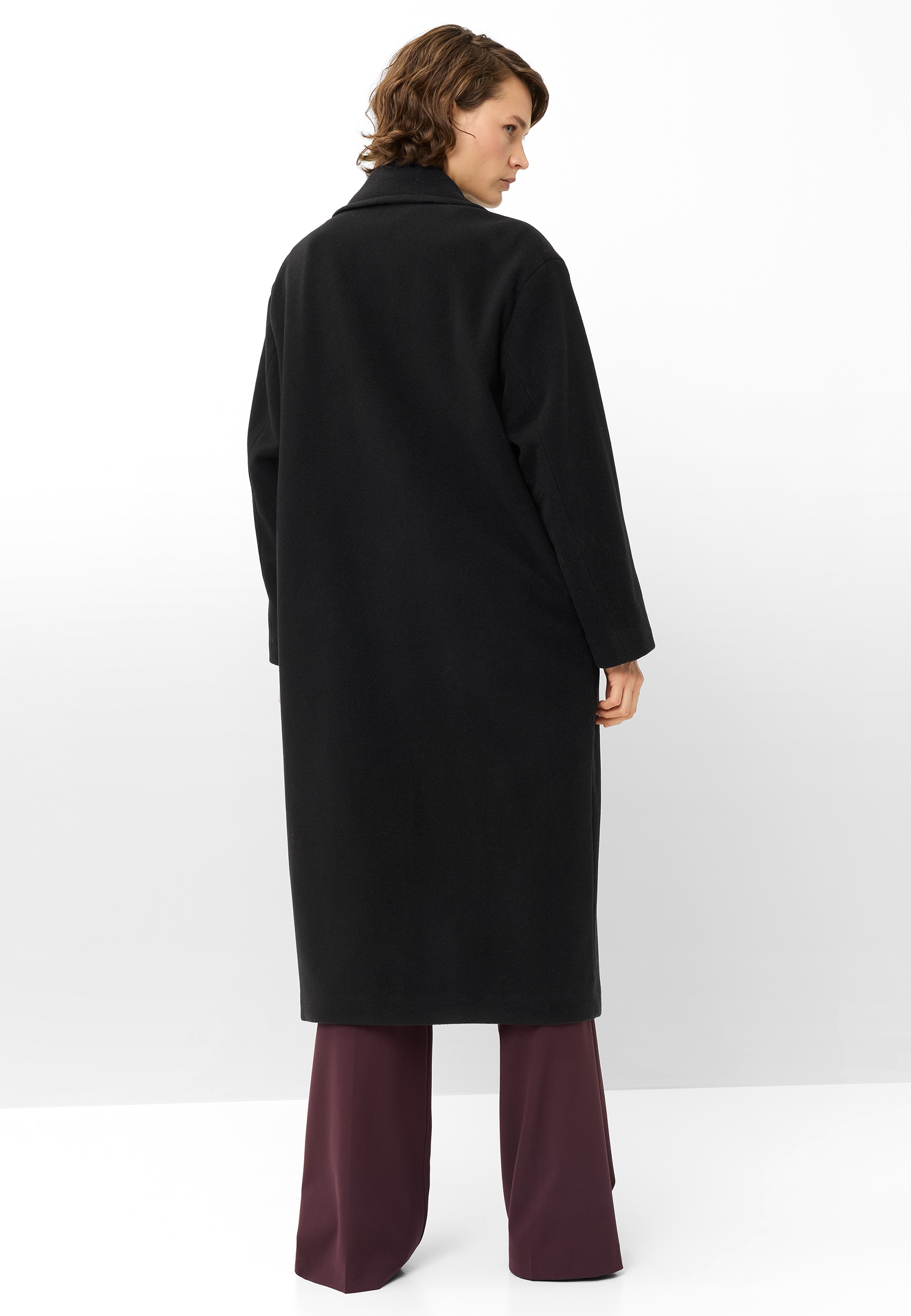 Fuchs Schmitt Manteau en laine coupe régulière, mélange laine, double boutonnage