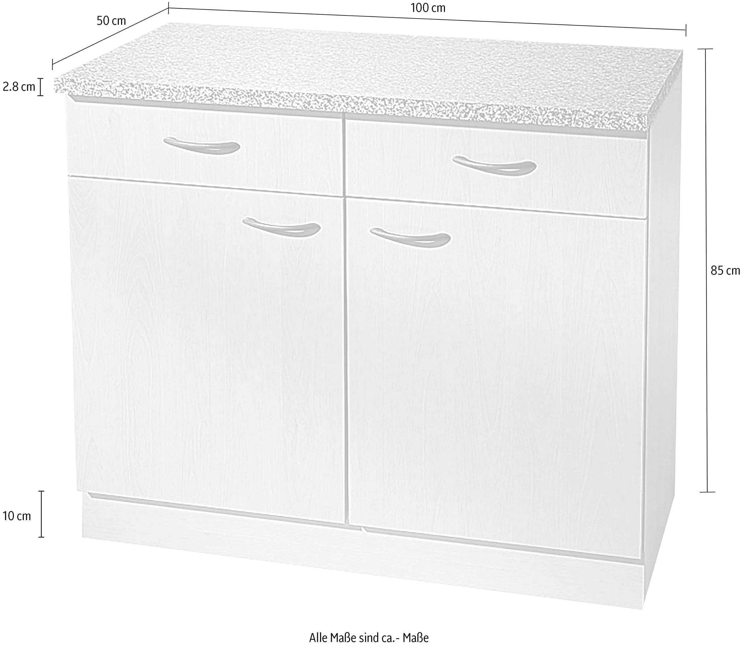 wiho Küchen Unterschrank »Kiel«, 100 cm breit, 50 cm tief