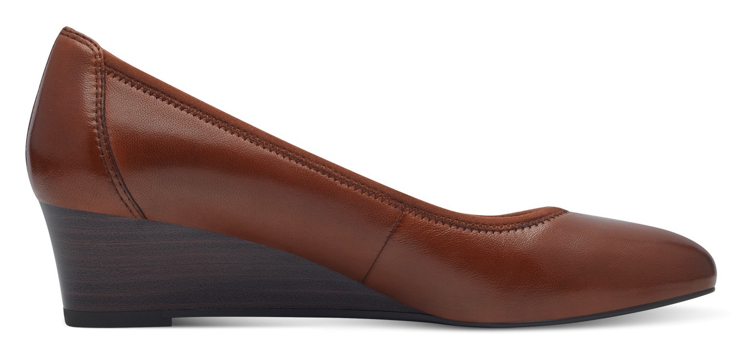 Tamaris Pumps, Keilabsatz, Halbschuh, Schlupfschuh mit komfortablem Elastikeinfass