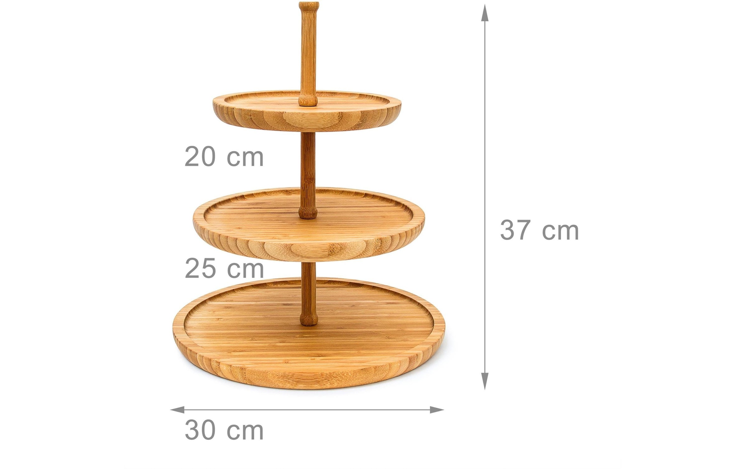 relaxdays Etagere »3-stufig«, Holzart: Bambus (China)