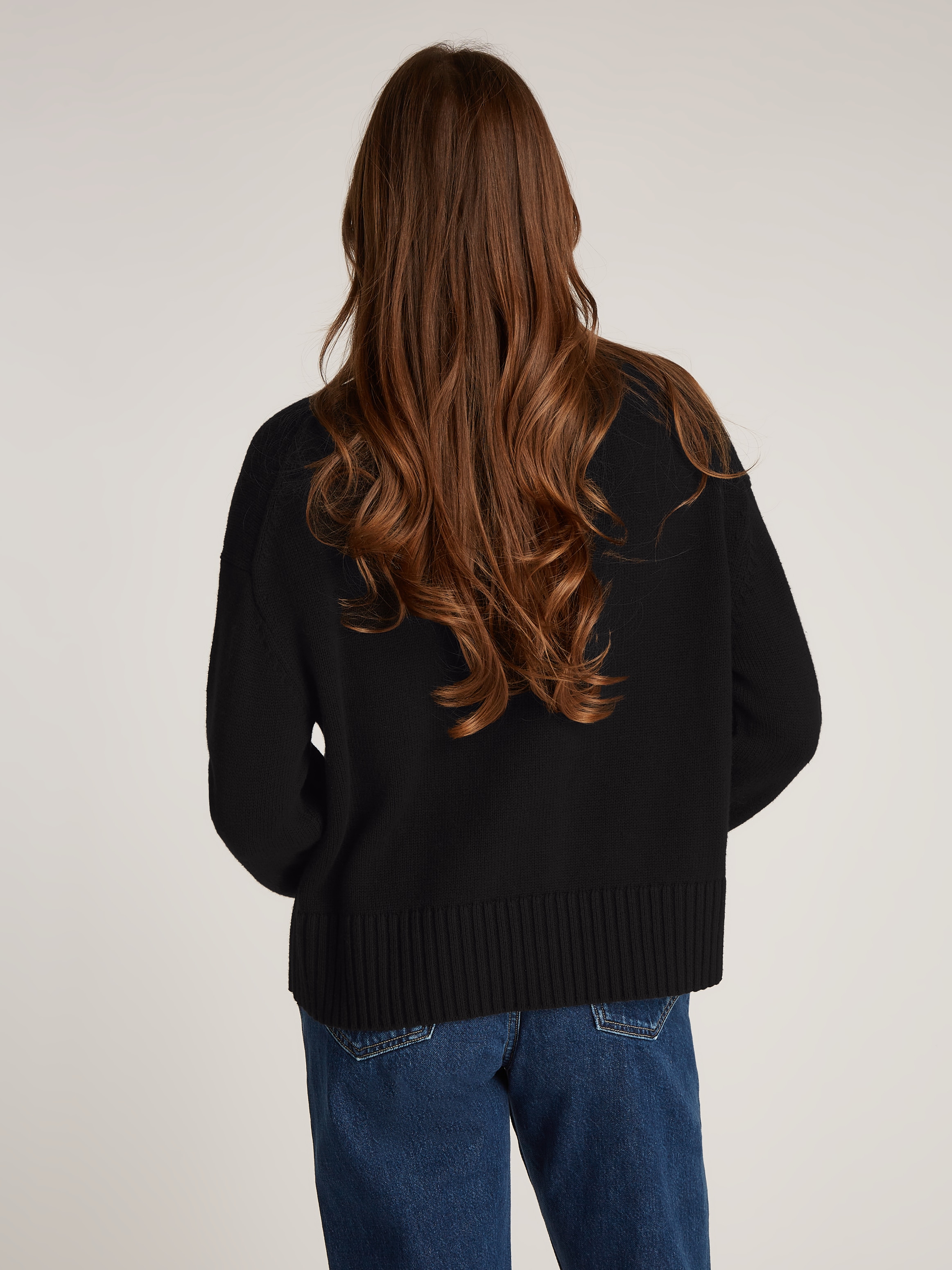 Calvin Klein Jeans Strickpullover »LOGO EMBRO SWEATER«, mit Logostickerei