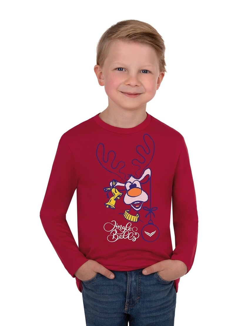 Trigema T-Shirt »TRIGEMA Kinder Weihnachts-Shirt mit süssem Motiv«