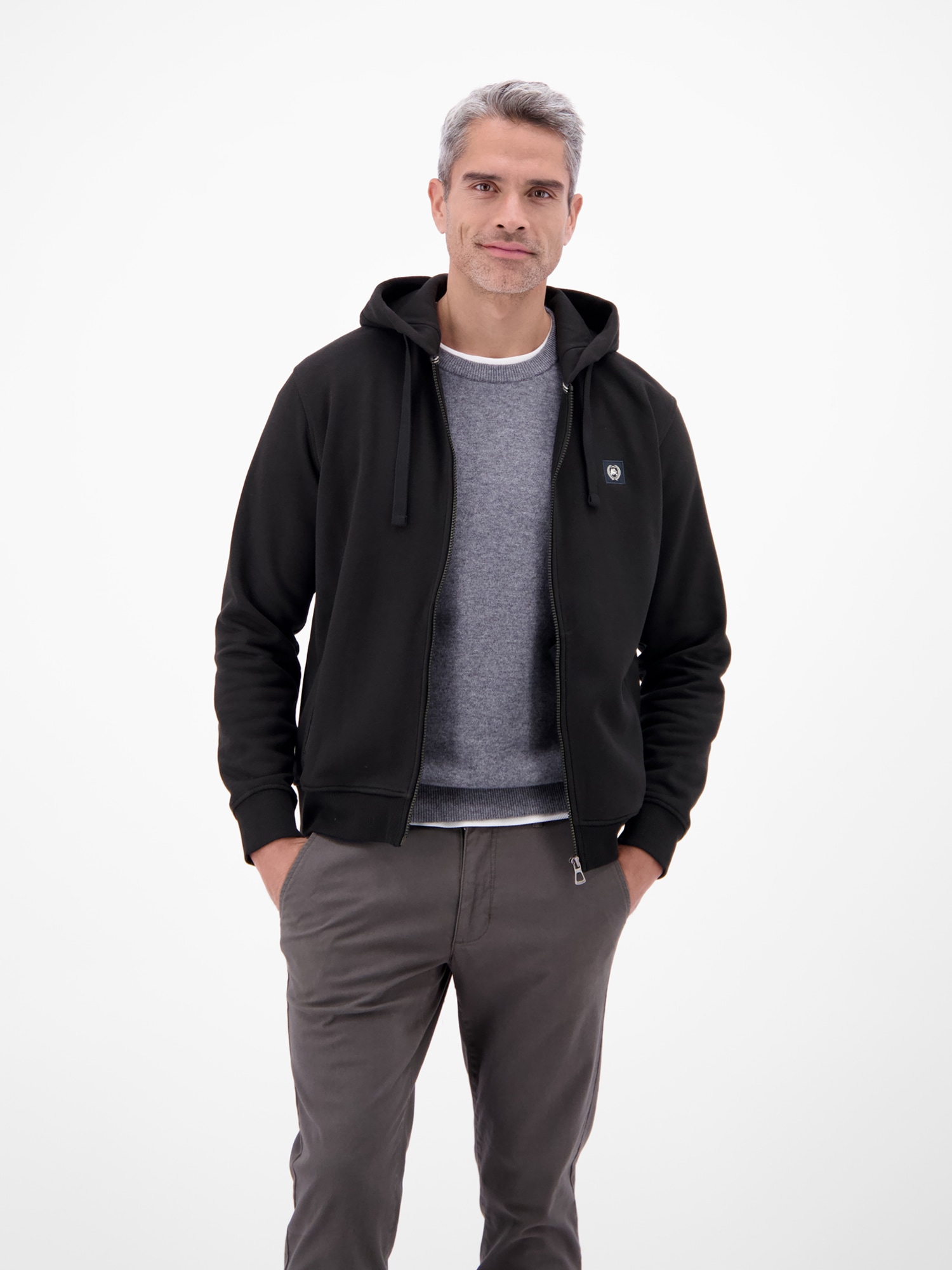 LERROS Veste sweat »Hoodie Sweat-Jacke« Kapuzensweatjacke mit Tunnelzug und seitlichen Reissverschlusstaschen