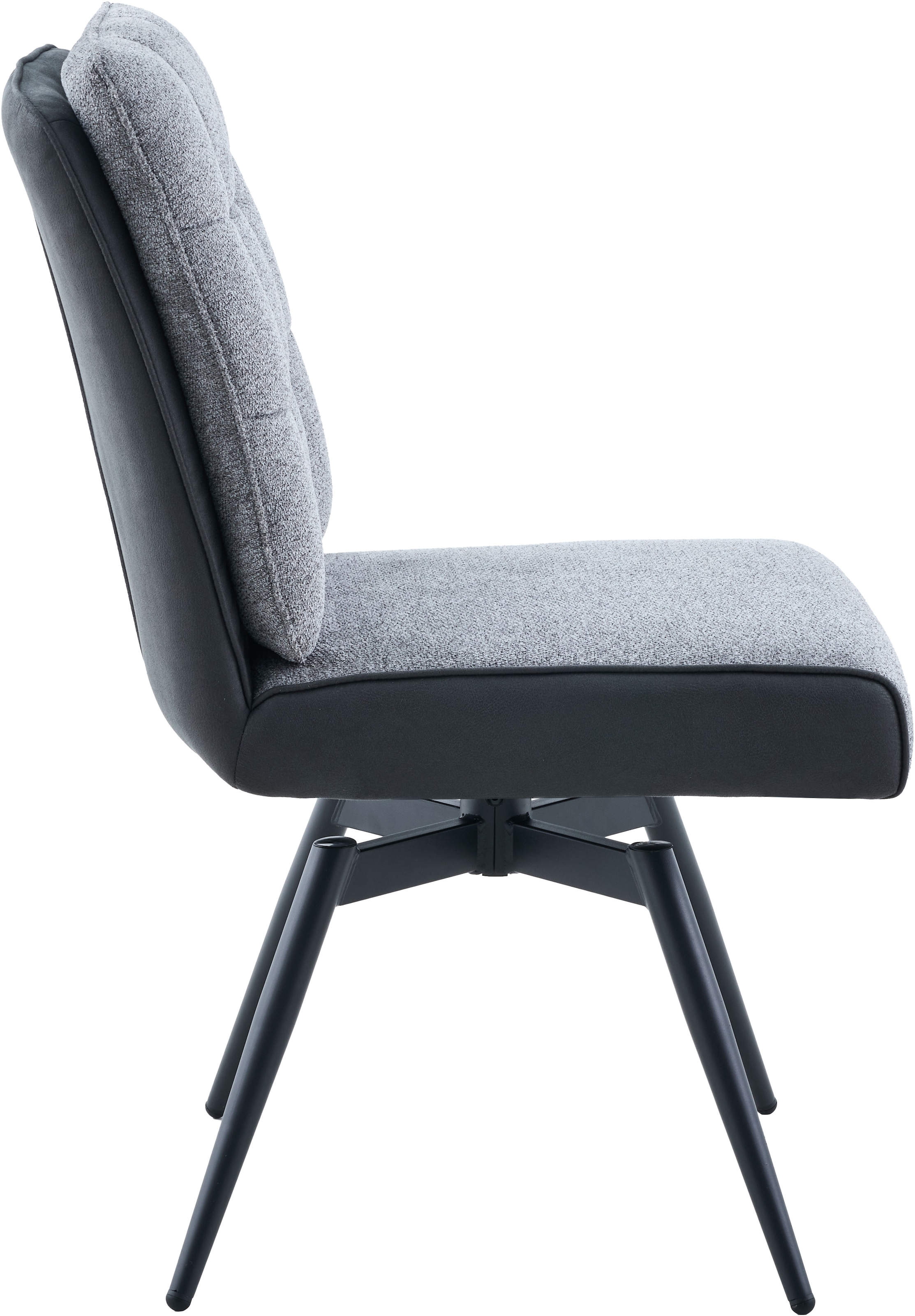 HELA 4-Fussstuhl »TOMAR« () 2 Stk.XL Sitzbreite, 360° drehbar, mit Federkorb, Materialkombi