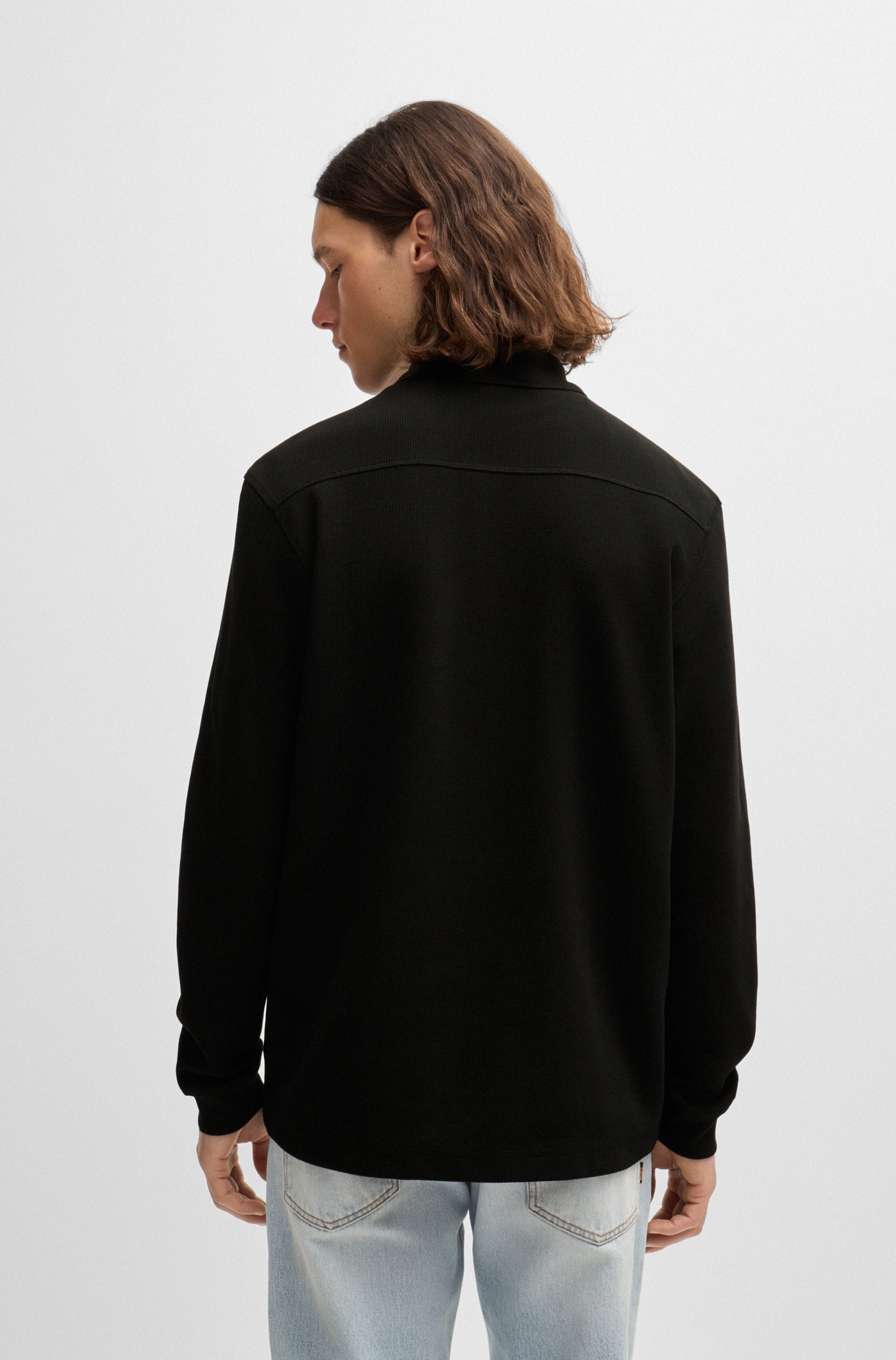BOSS ORANGE Poloshirt »Petempestolong«, mit Knopfleiste