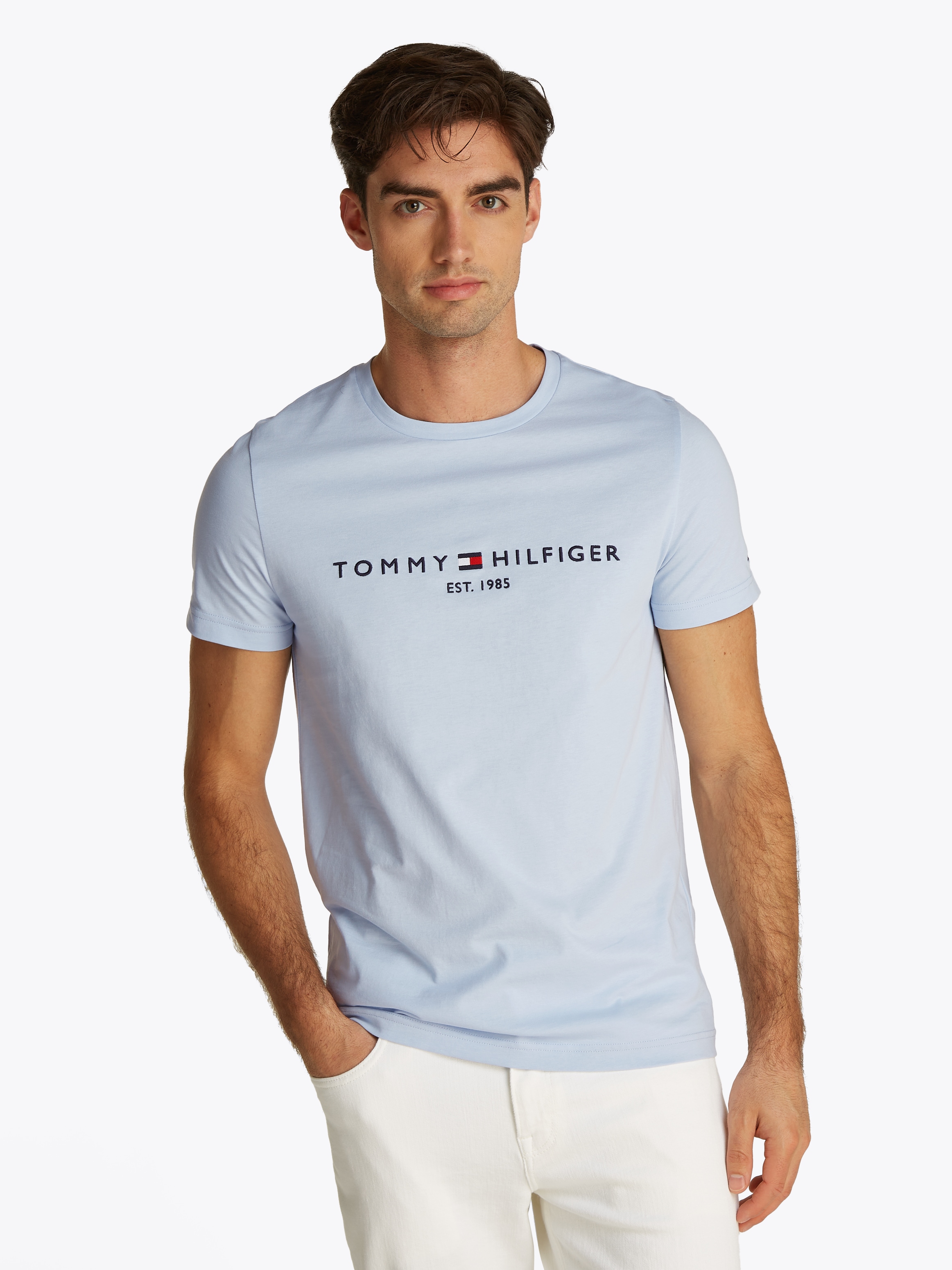 Tommy Hilfiger T-Shirt »TOMMY LOGO« aus reiner Baumwolle