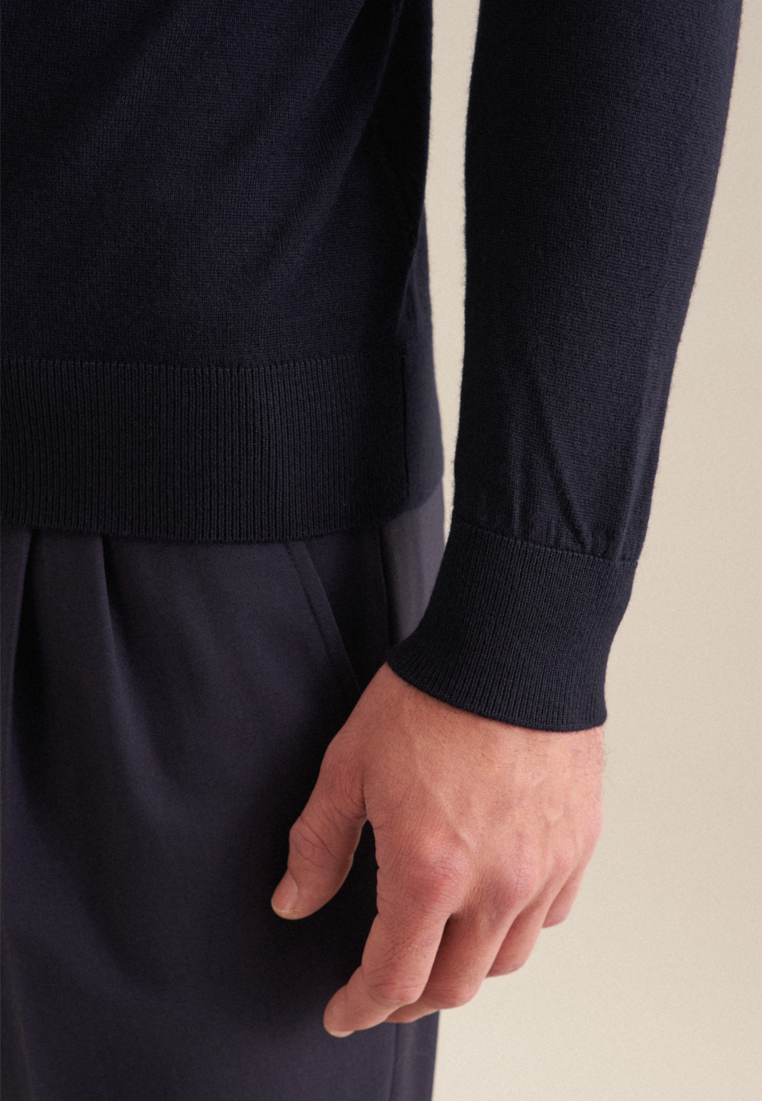 seidensticker Pull-over »Schwarze Rose« 1/1 Rundhals Uni