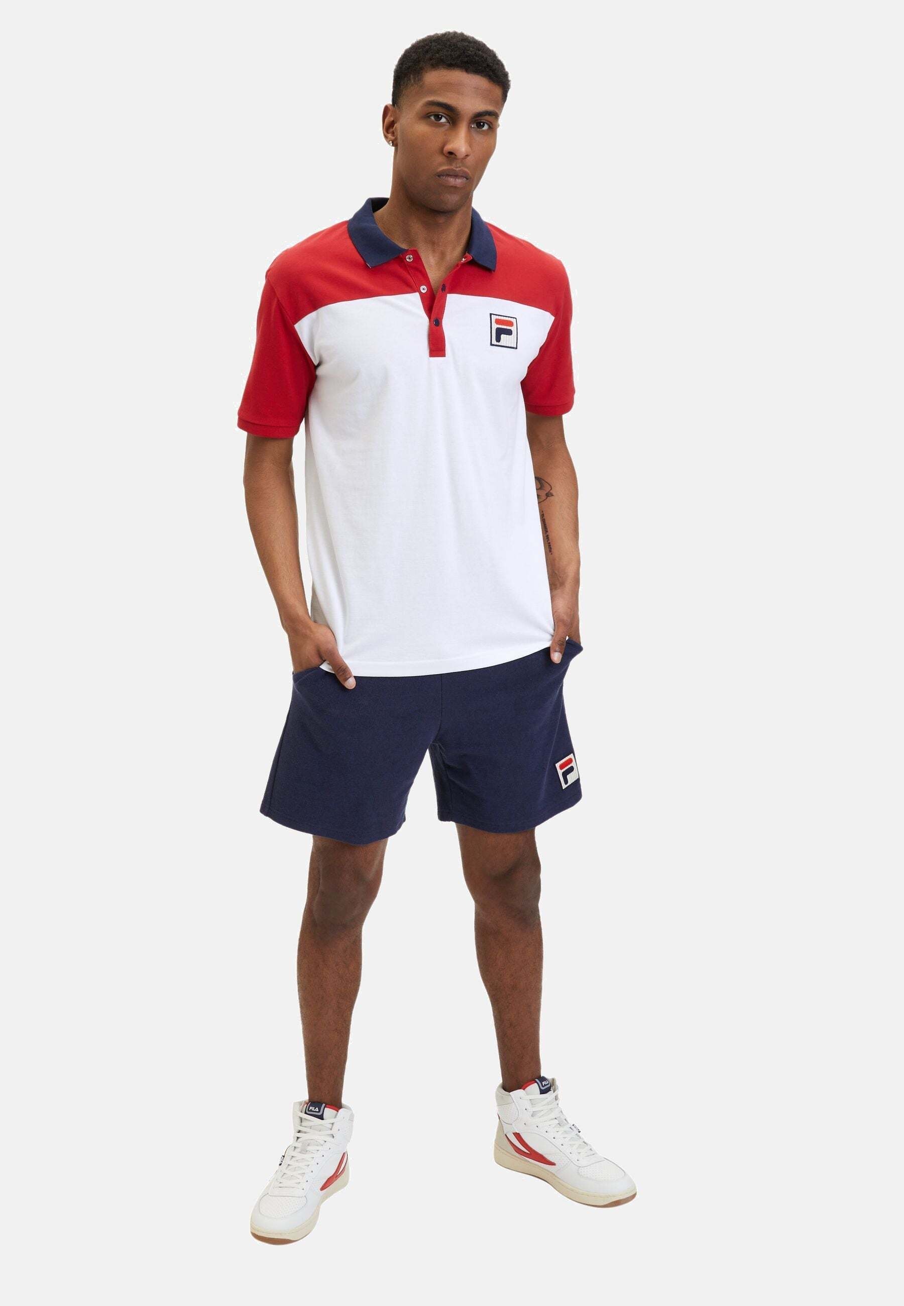 Fila Poloshirt »FILA Polos Lianshan Blocked Polo Shirt«