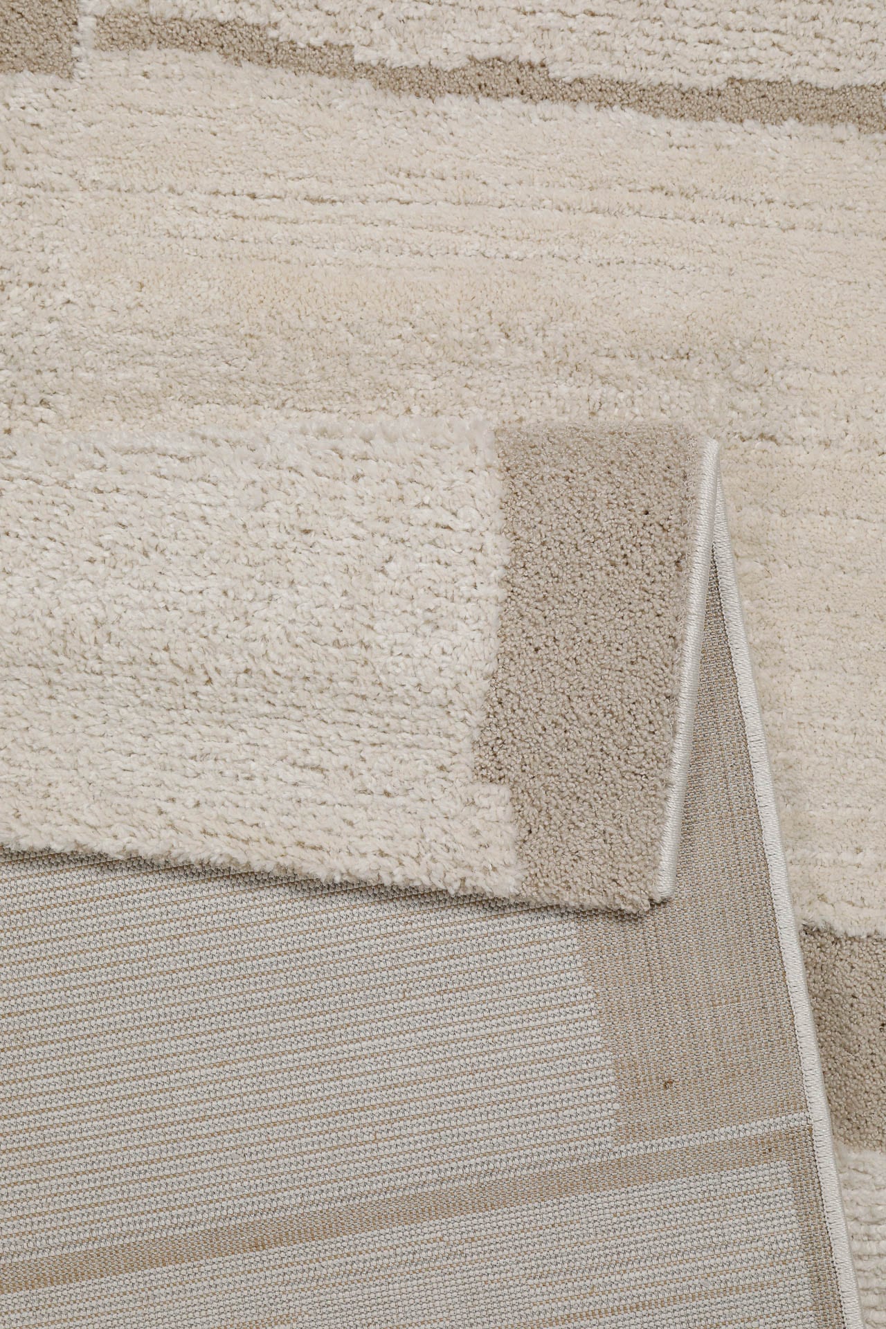 Wecon home Tapis »Ingvar« Rectangulaire 18 mm Höhe Gewebt, Hoch-Tief, pflegeleicht, kariertes Design, Scandi, Wohnzimmer